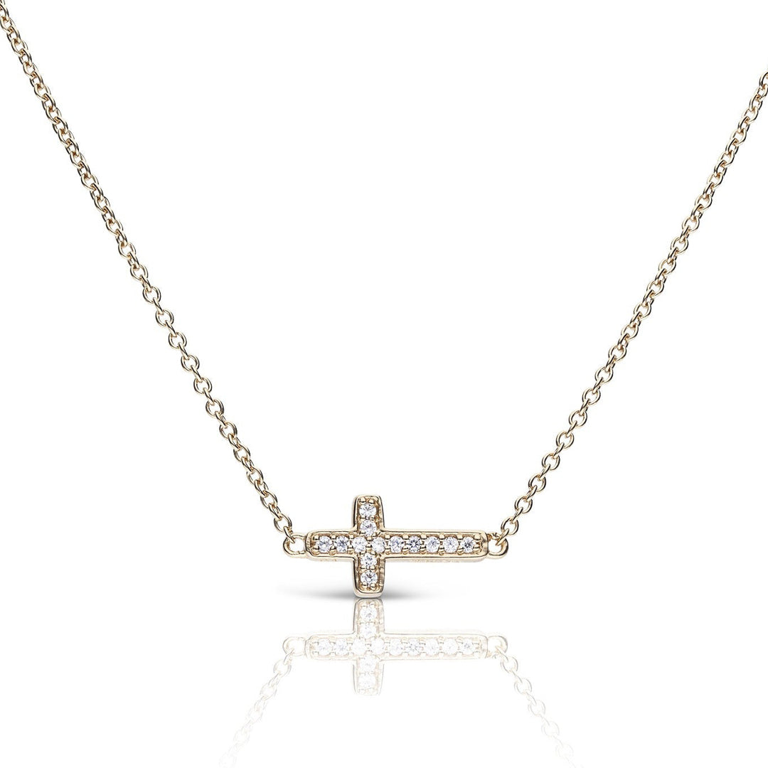 Pave Cross Necklace