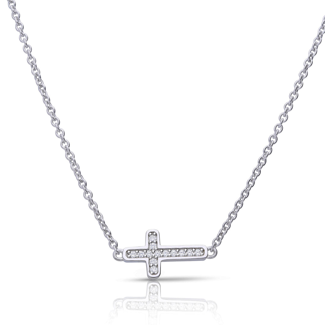 Pave Cross Necklace