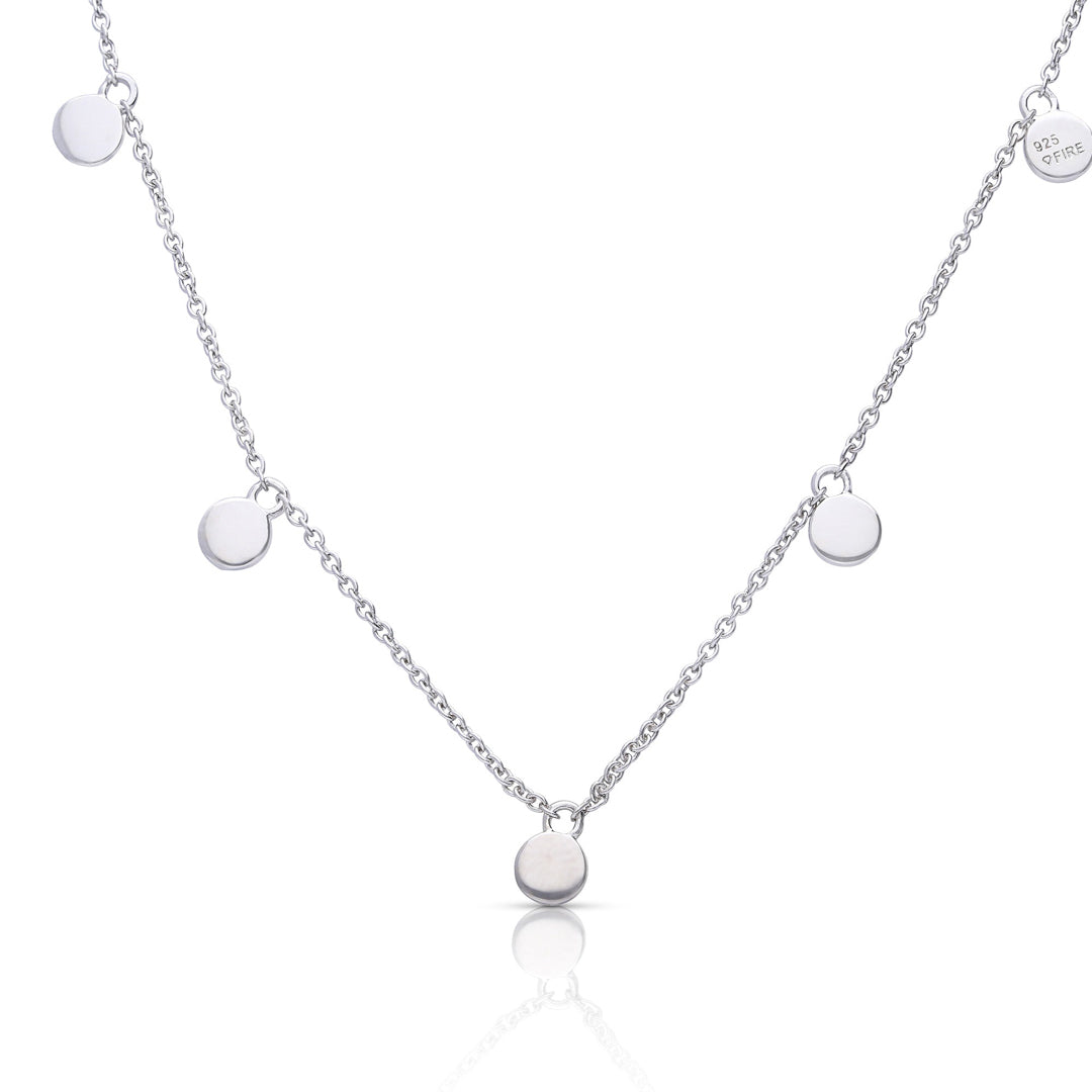 Plain Disc Station Necklace