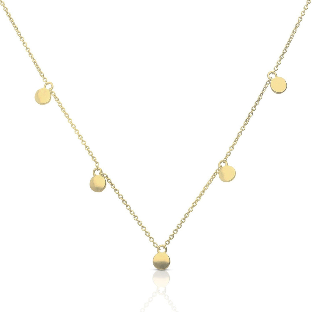 Plain Disc Station Necklace