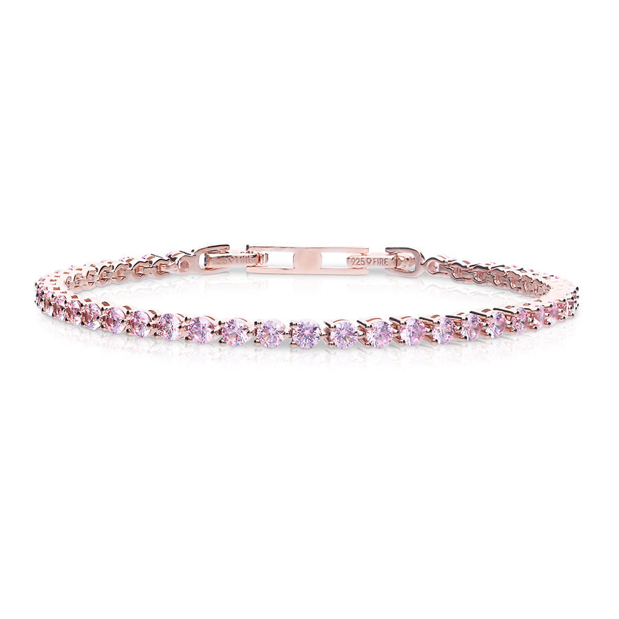 Pink Zirconia Tennis Bracelet