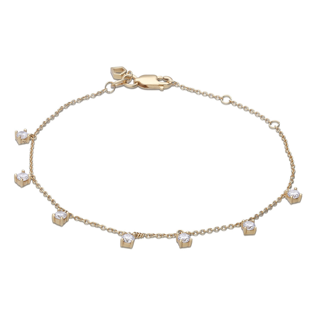 Claw Set Zirconia Station Bracelet
