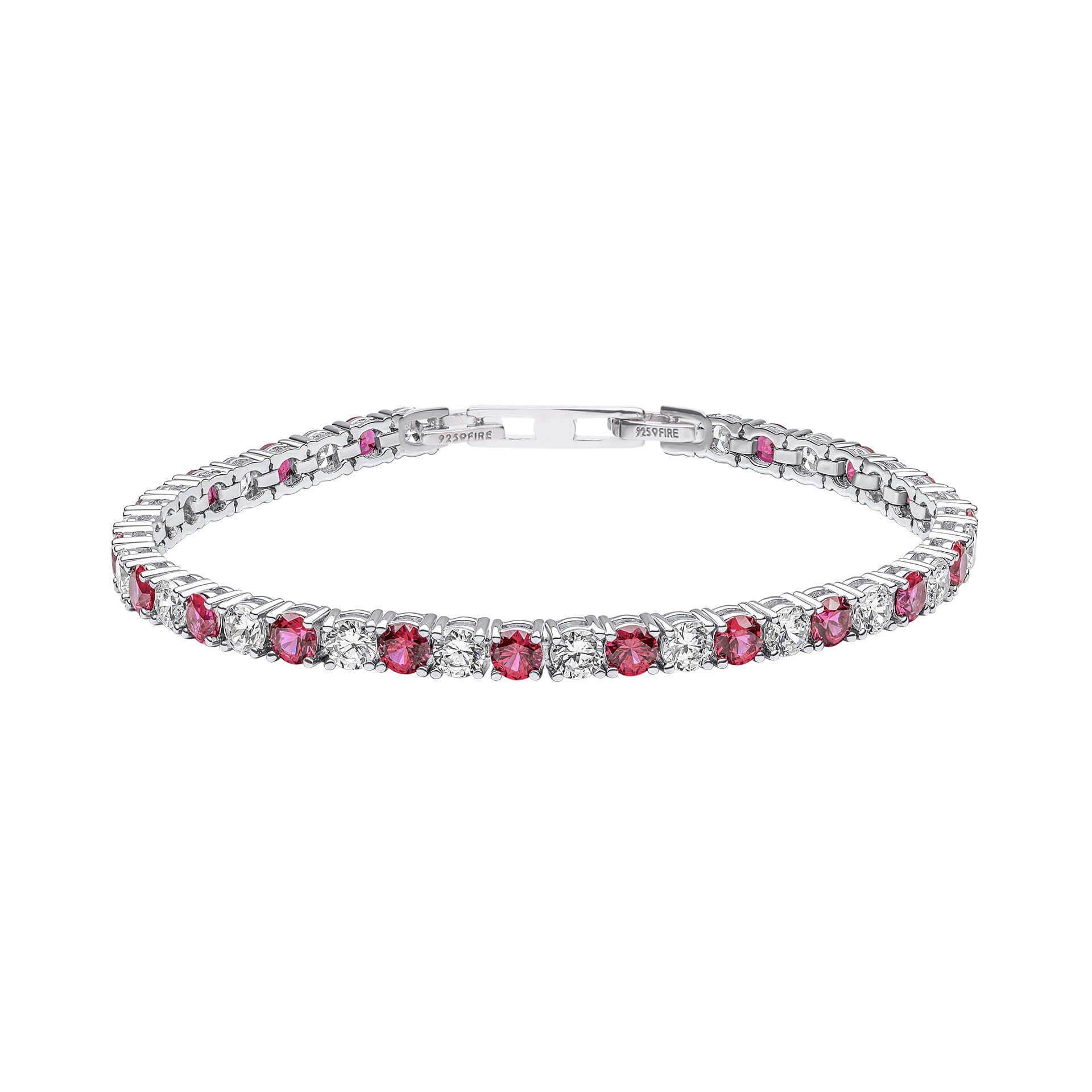 Two Tone Zirconia Tennis Bracelet