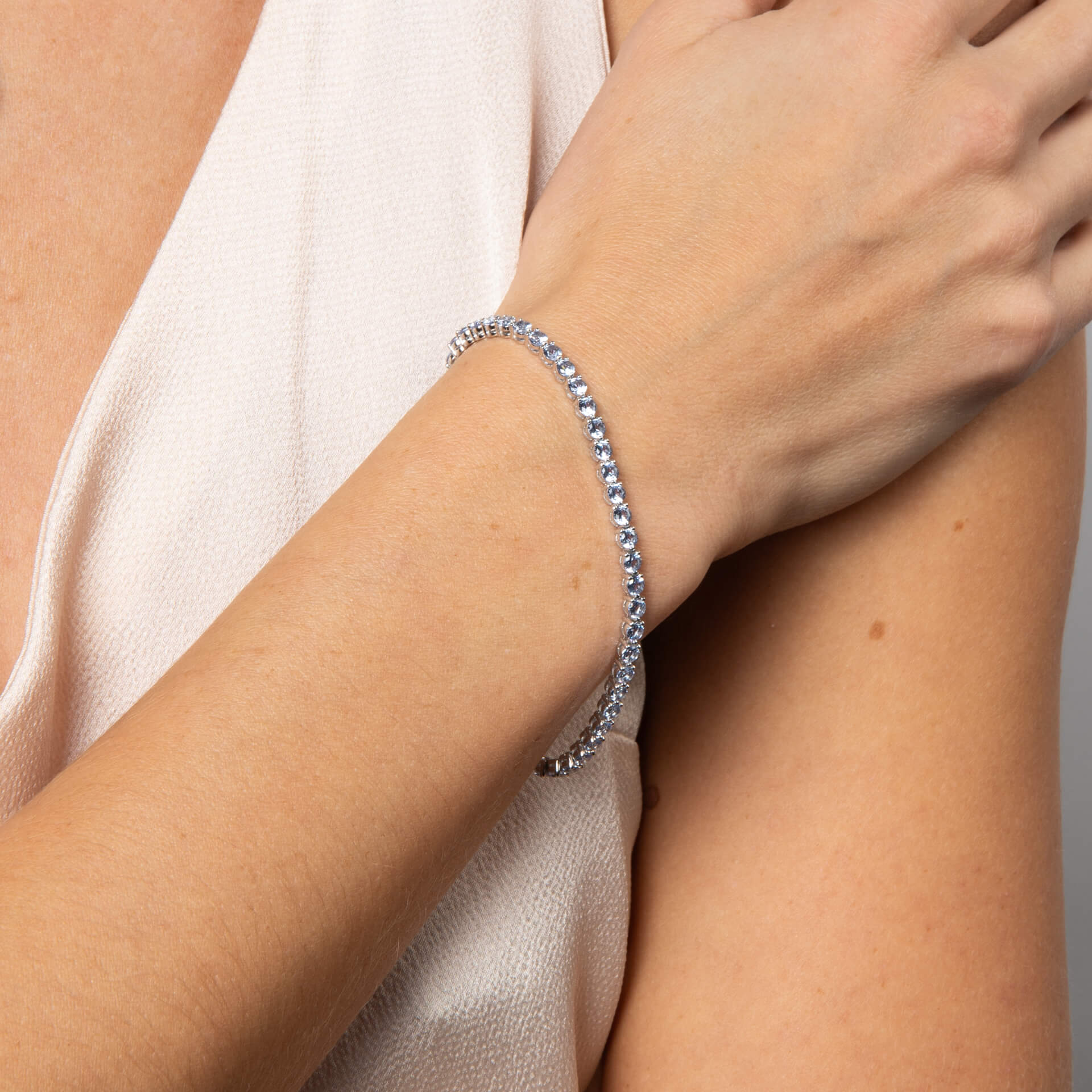 Small Zirconia Charm Tennis Bracelet