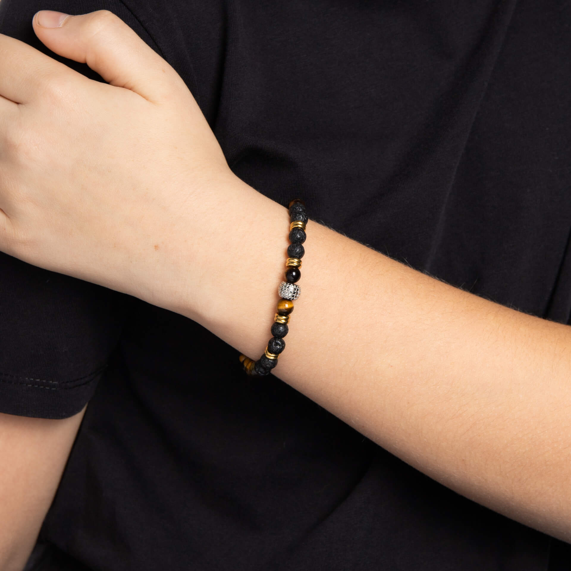 Smaller Fit Lava Bead Bracelet