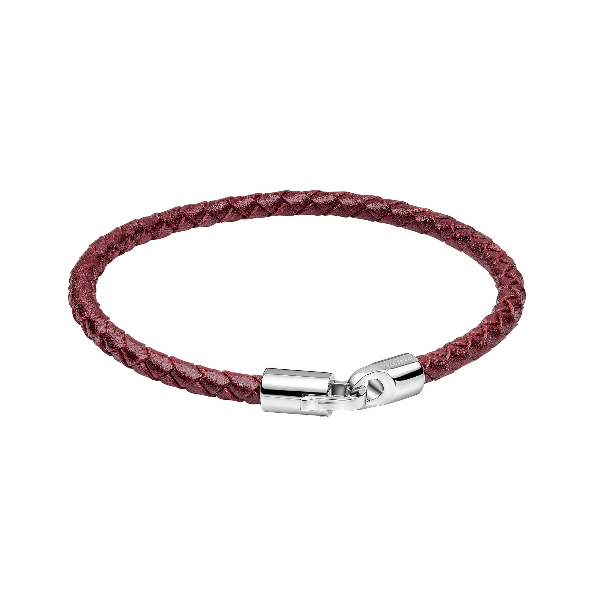 Braided Leather and Hook Clasp Bracelet