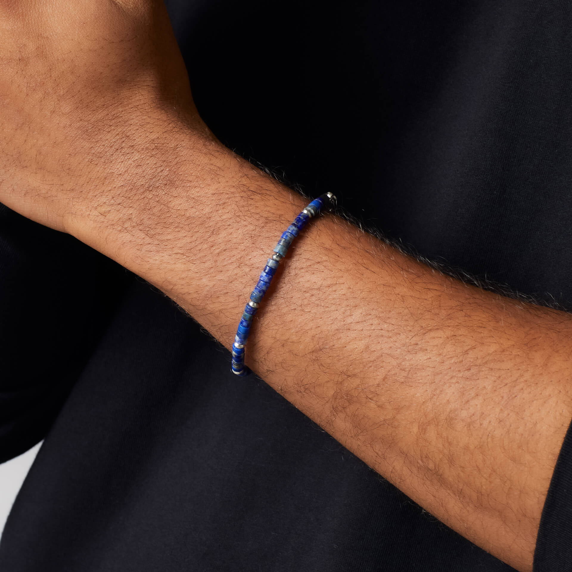 Blue Lapis Beaded Bracelet