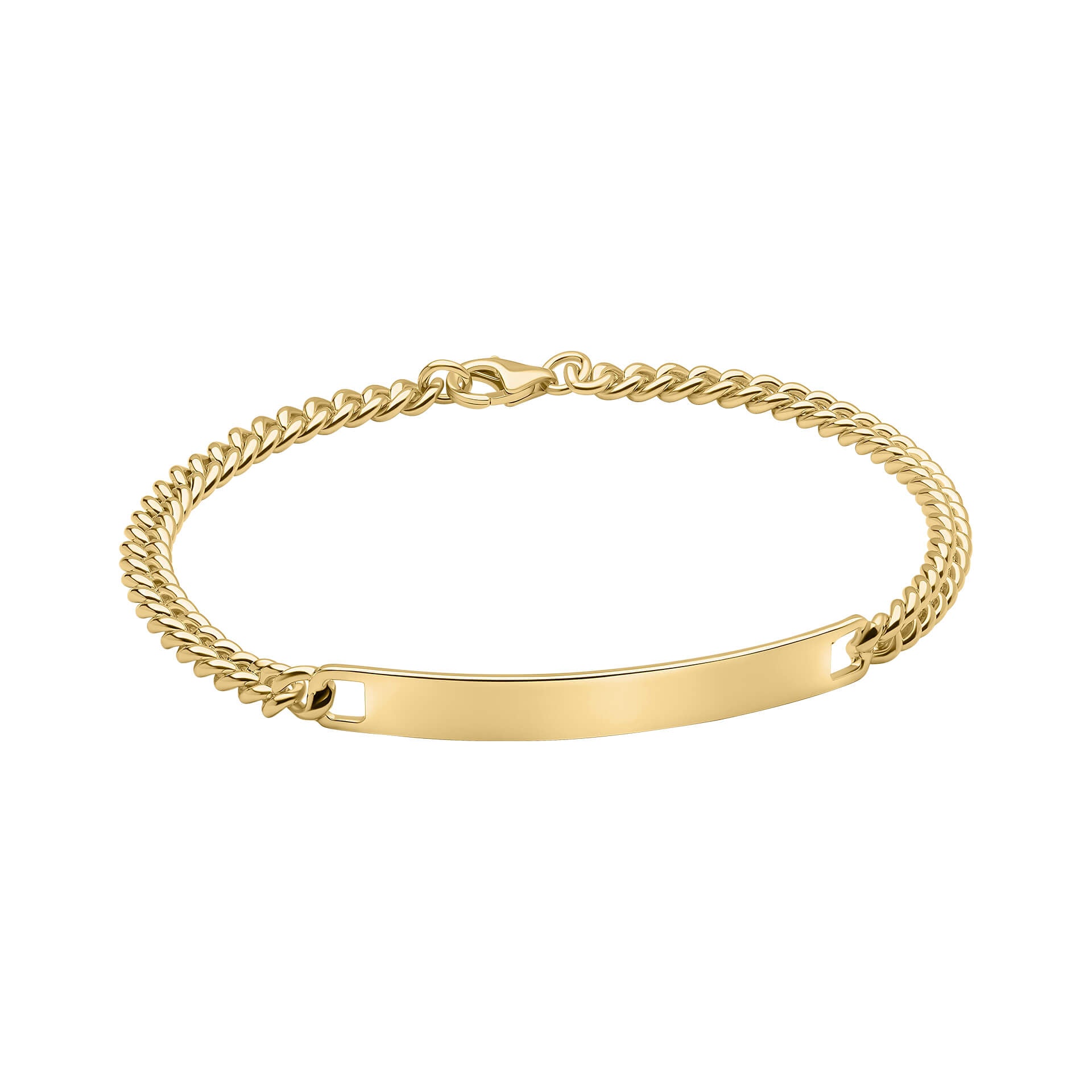 Curb Chain Bracelet with ID Bar