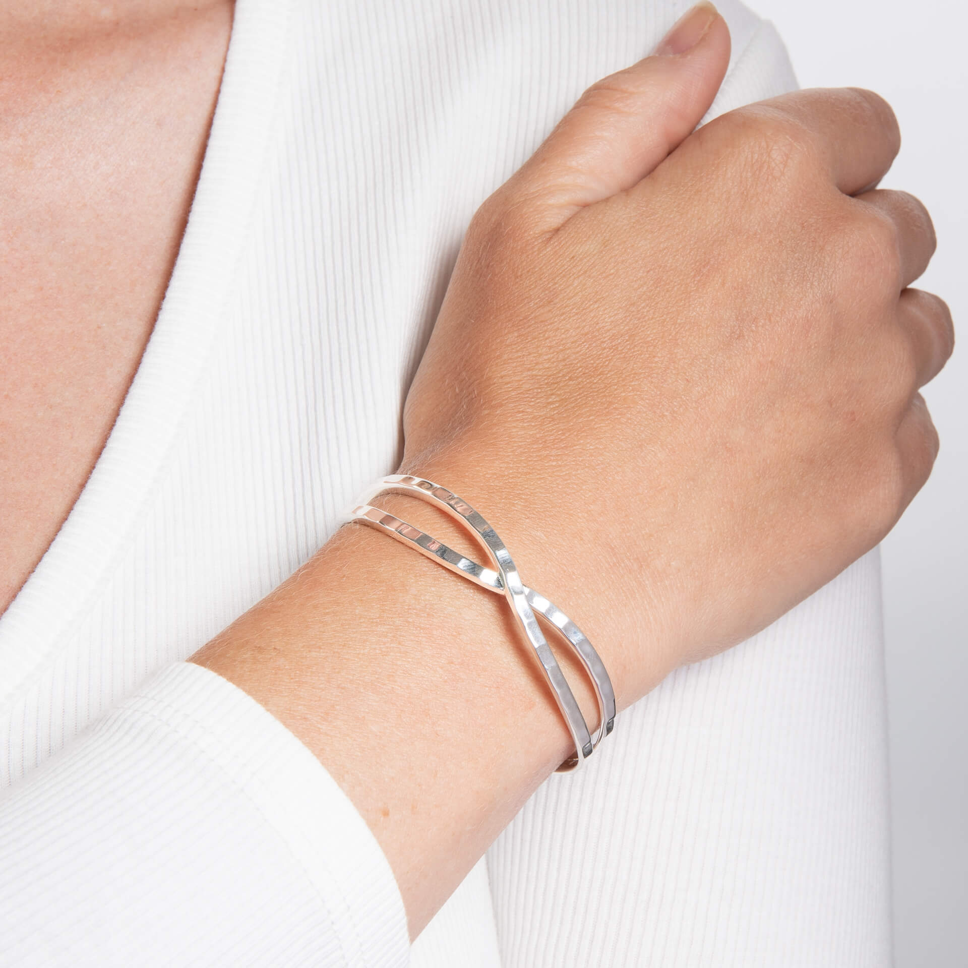 Textured Twist Cuff Bangle
