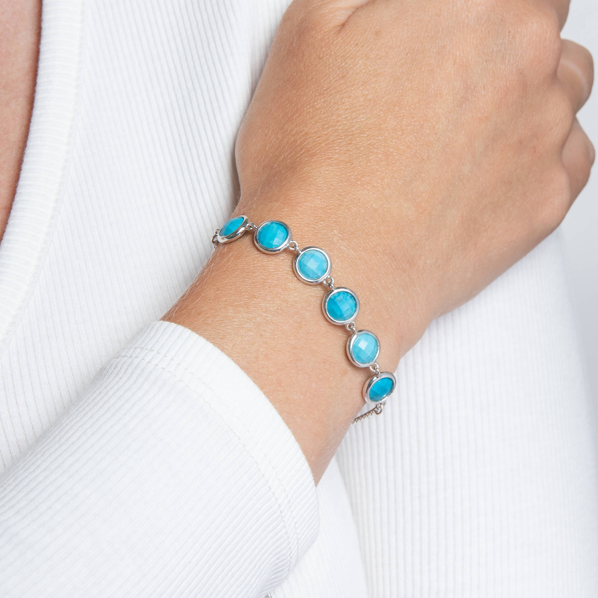 Blue Magnesite Toggle Bracelet
