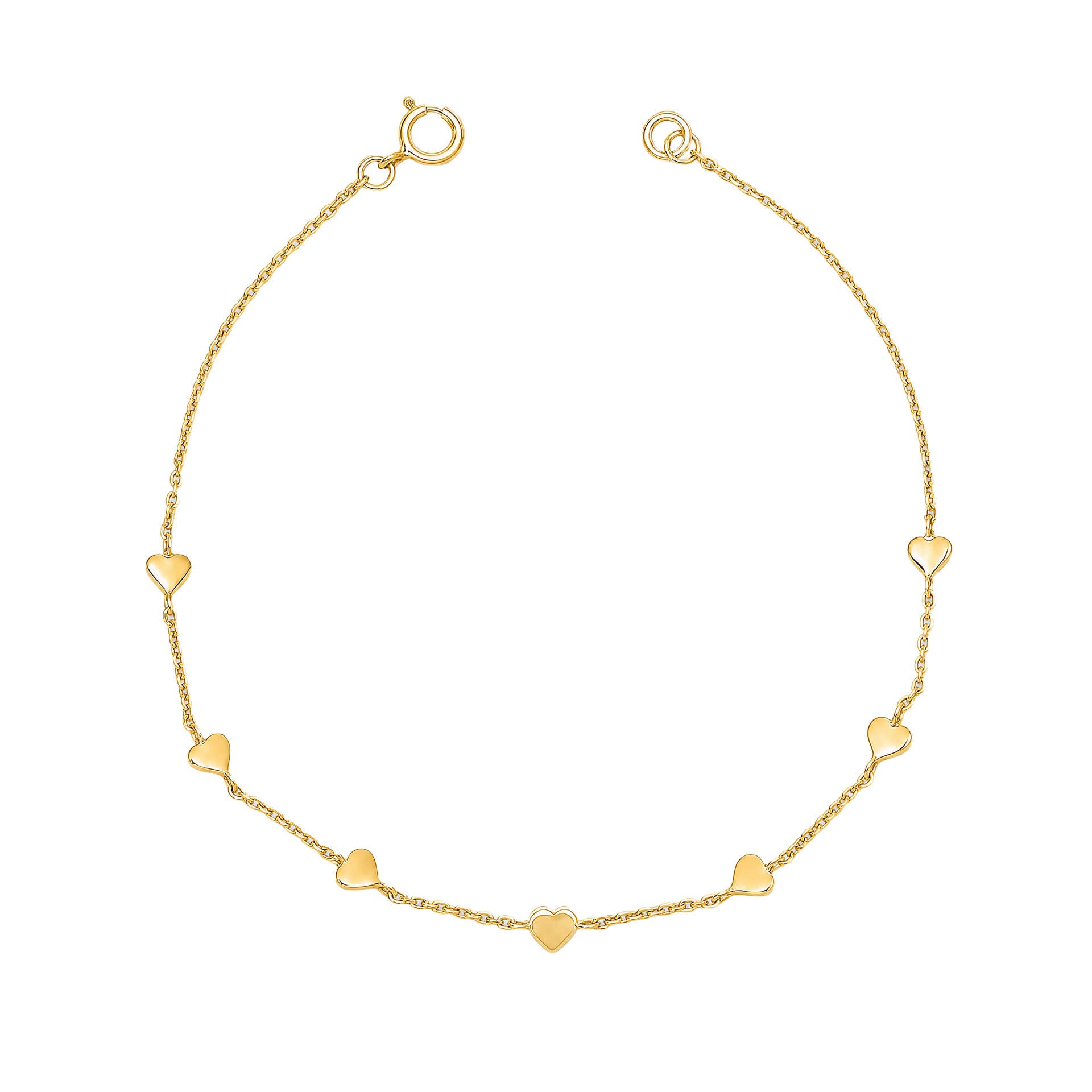 Small Heart Station Bracelet