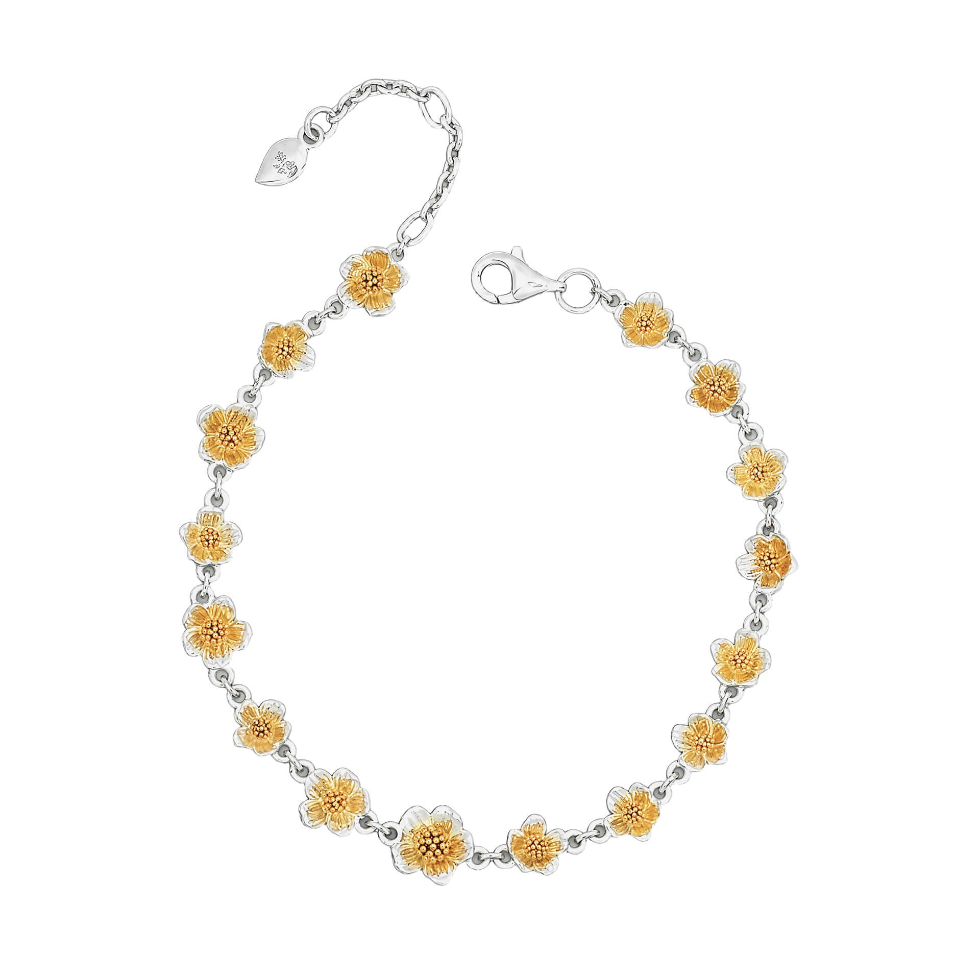 Mathilde Mural Two Tone Floral Tennis Bracelet