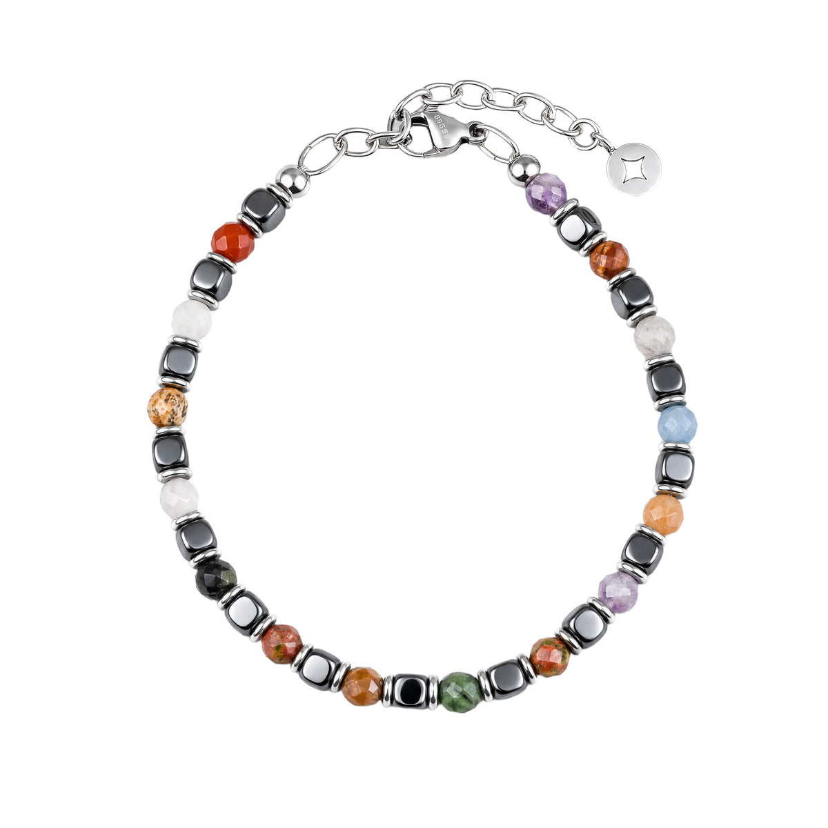Semi-Precious Multi Colour Beaded Bracelet