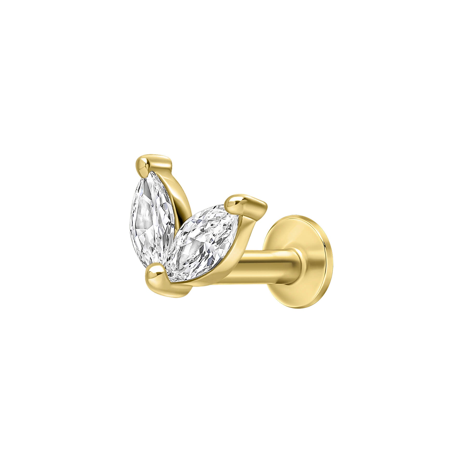Duo Cluster Labret Stud Earring