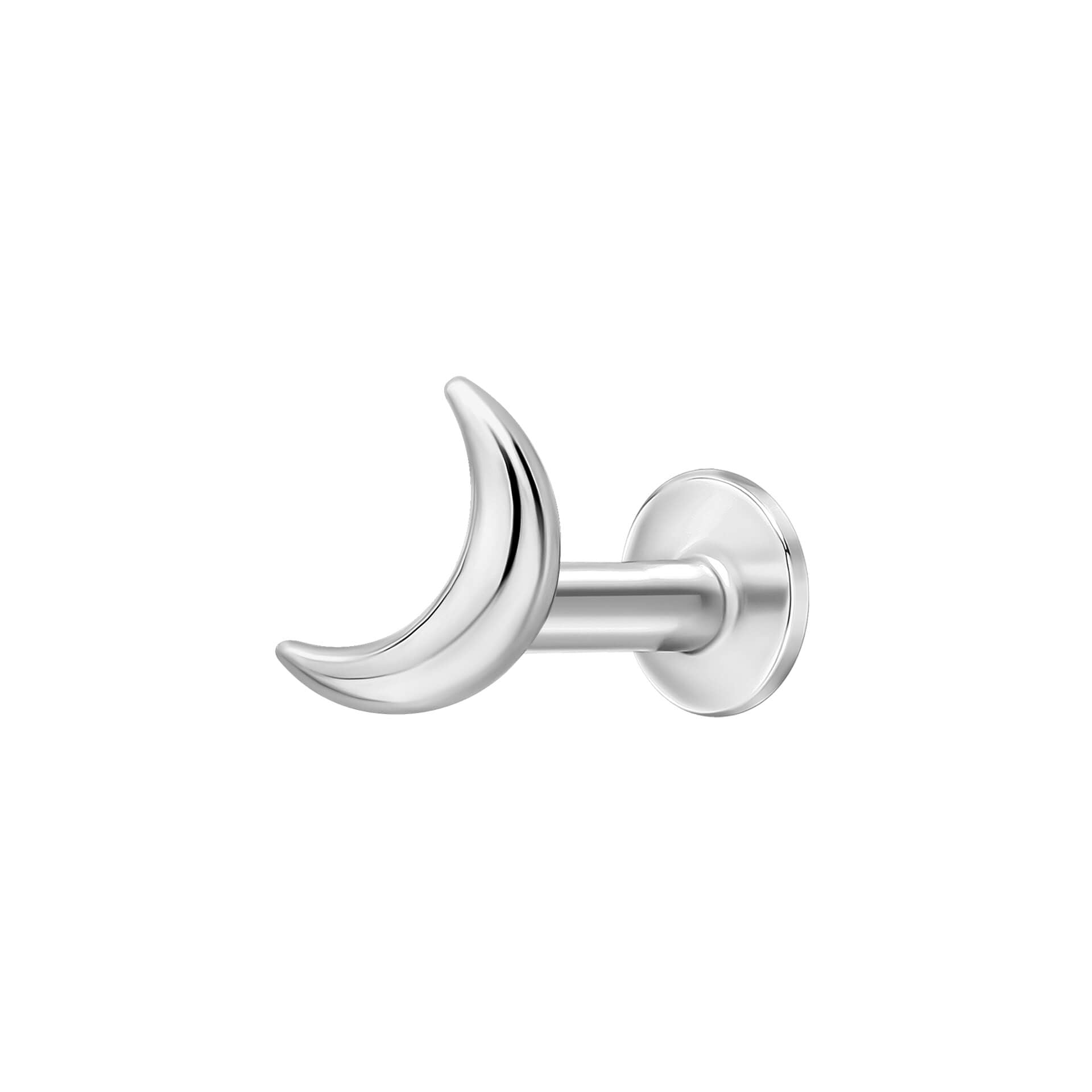 Crescent Moon Labret Stud Earring