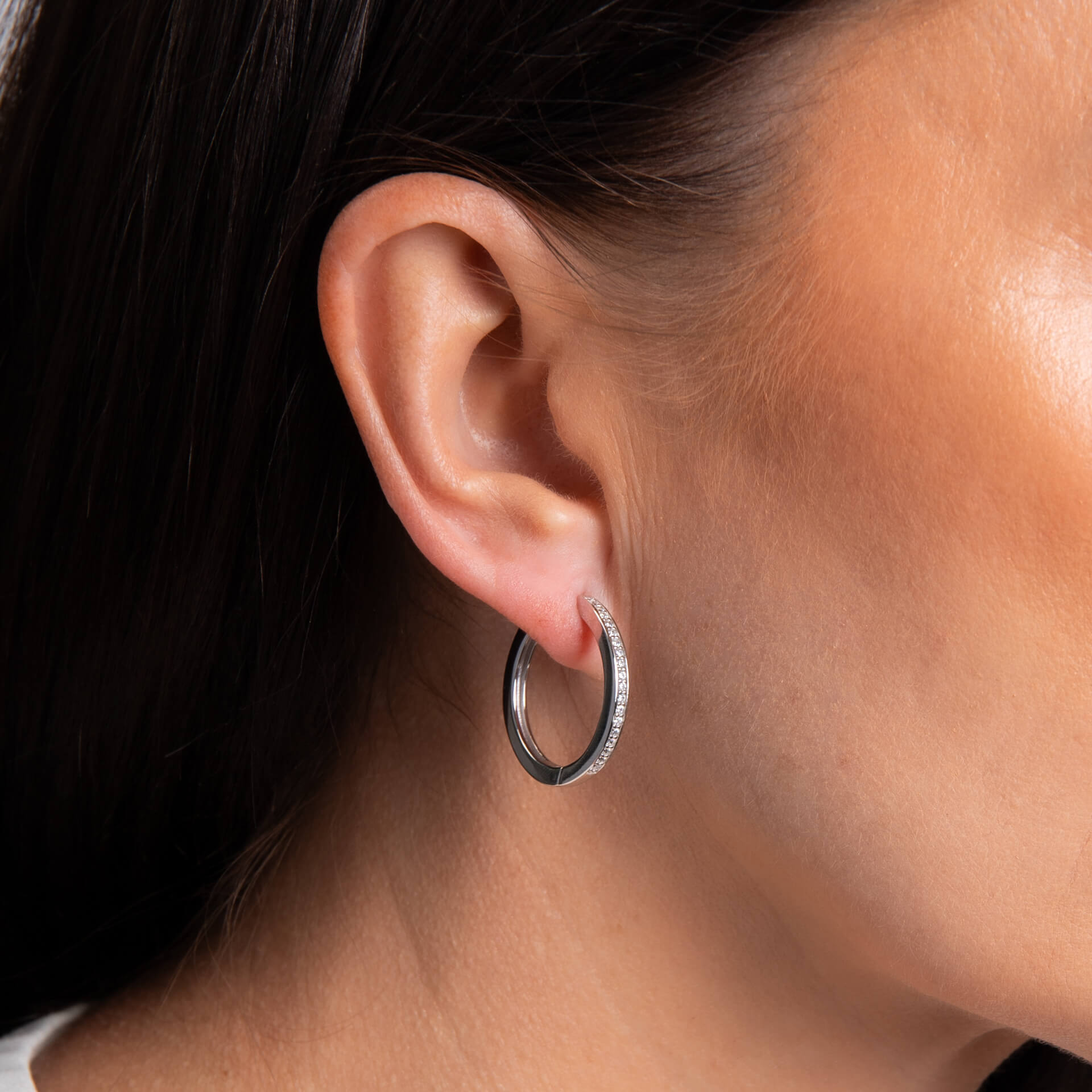 Classic Creole Zirconia Hoop Earrings