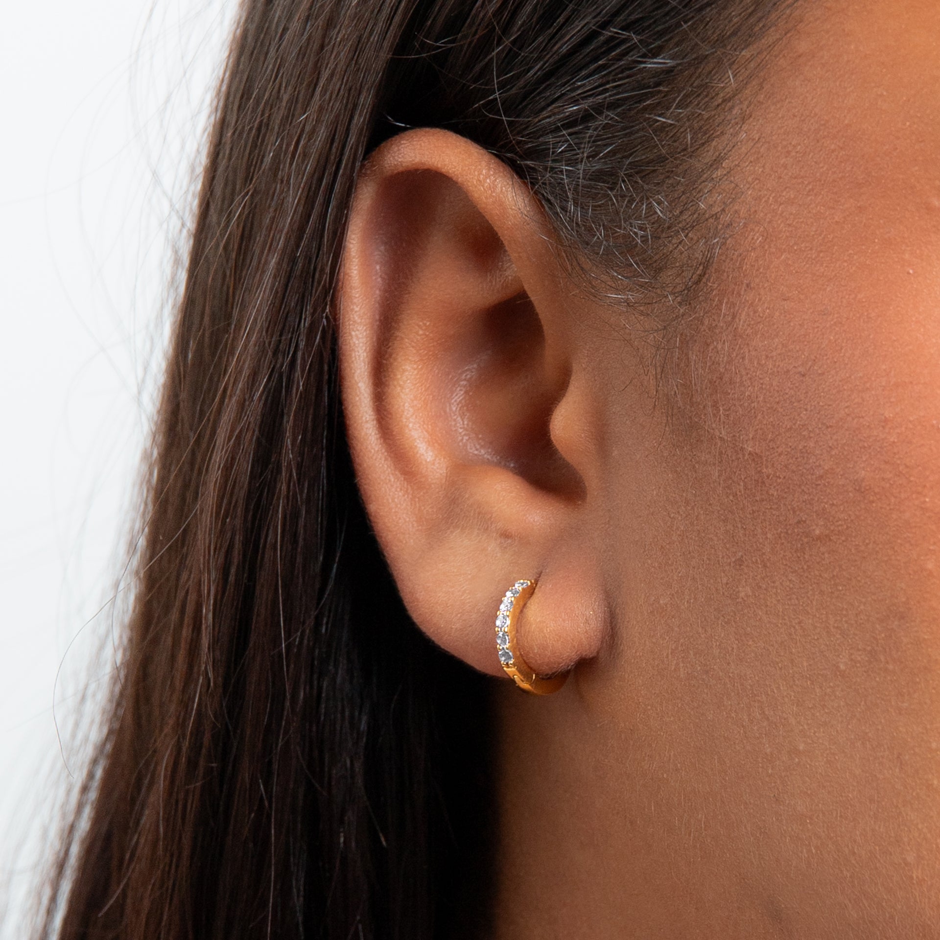 Hoop Earrings with Cubic Zirconia
