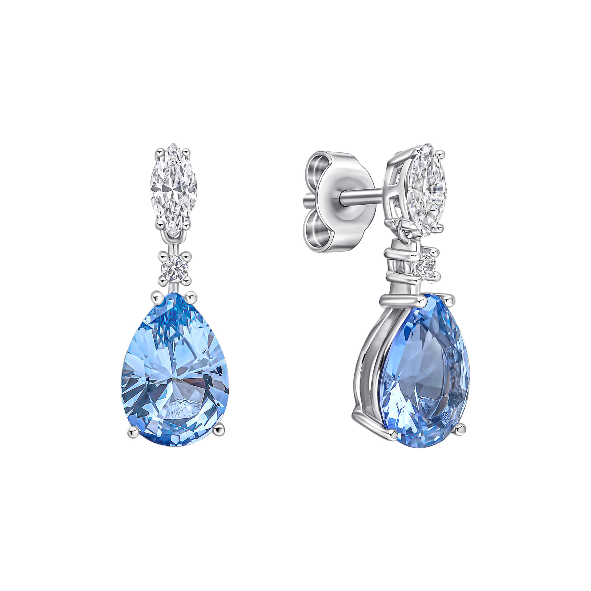 Teardrop and Marquise Drop Earrings