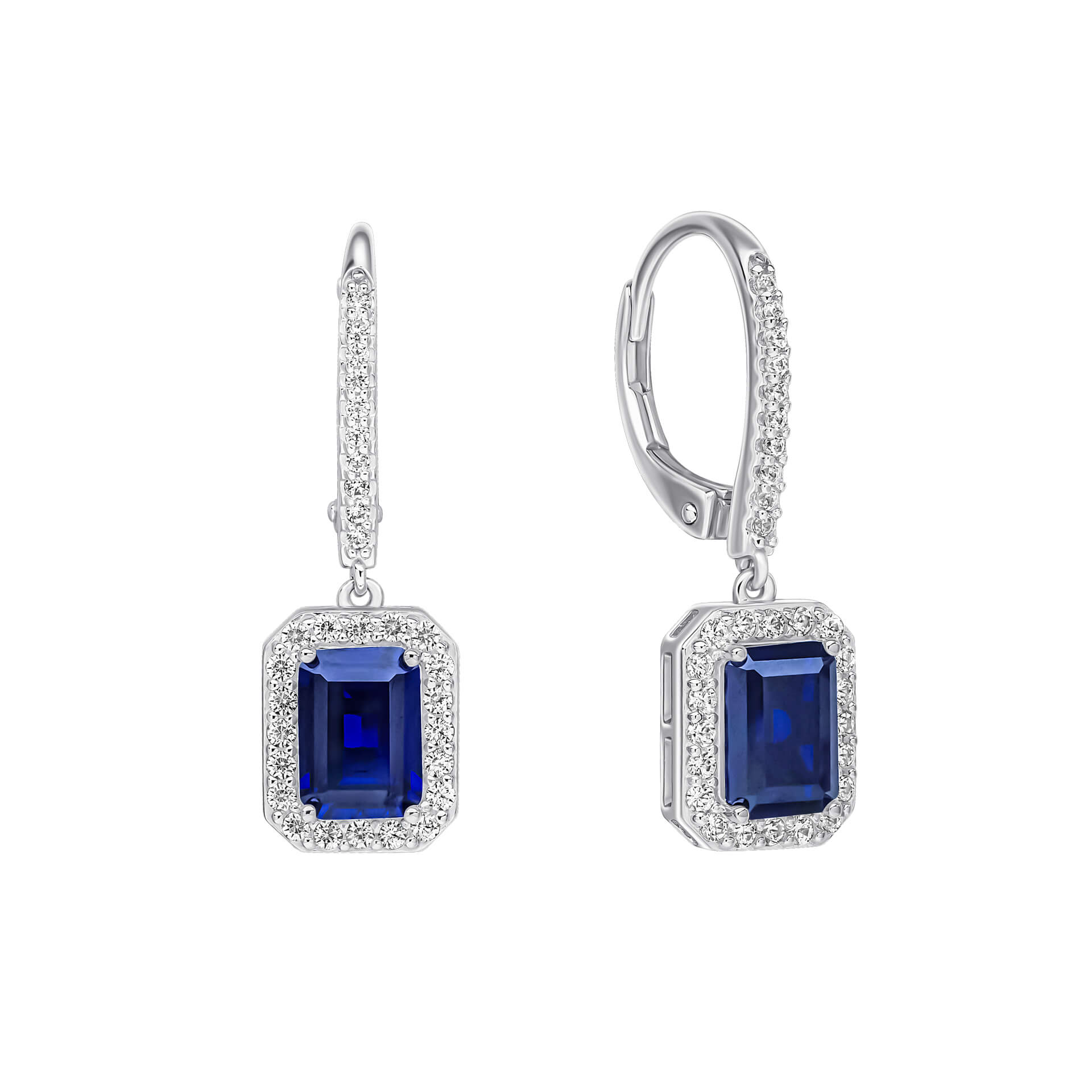 Geometric Halo Drop Earrings