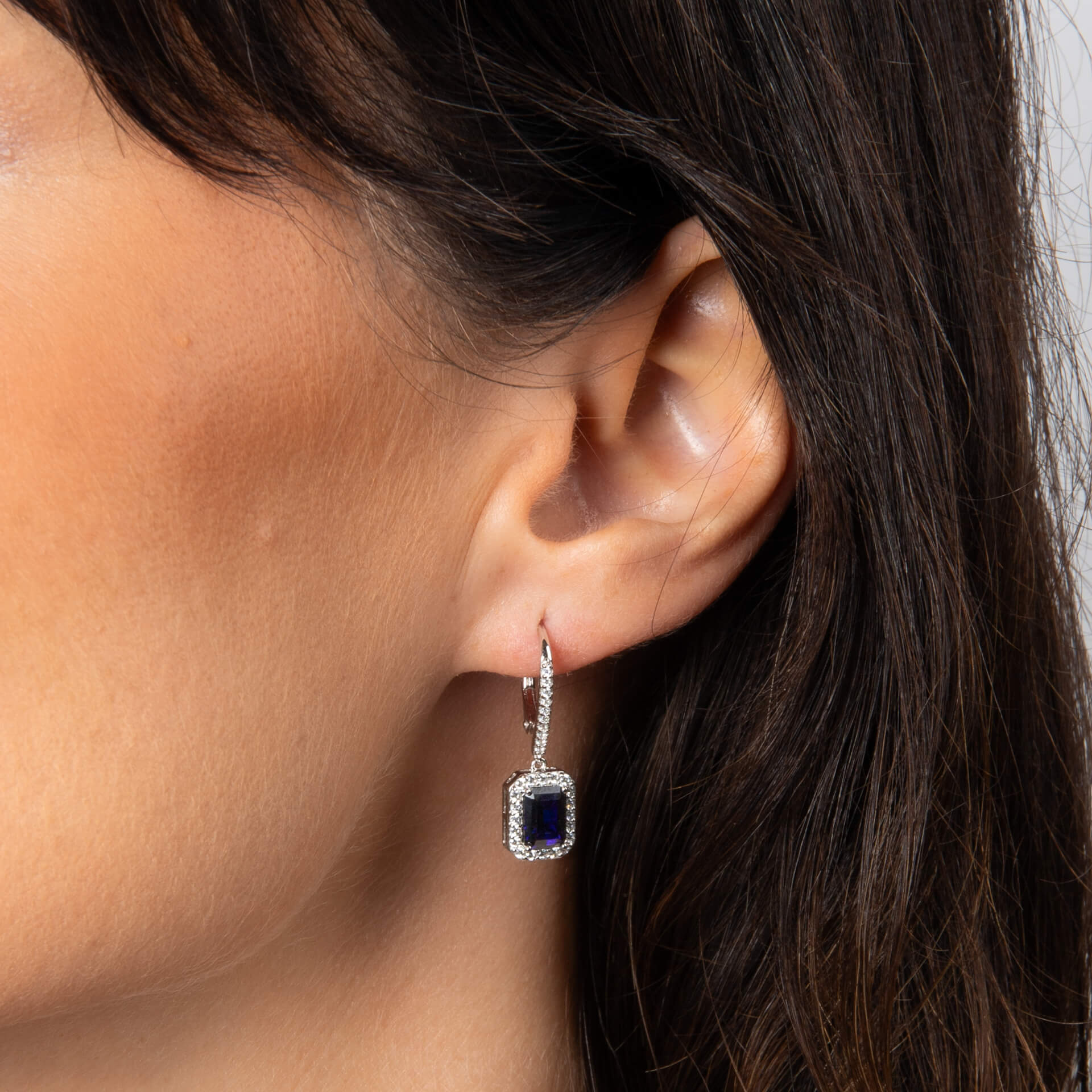Geometric Halo Drop Earrings