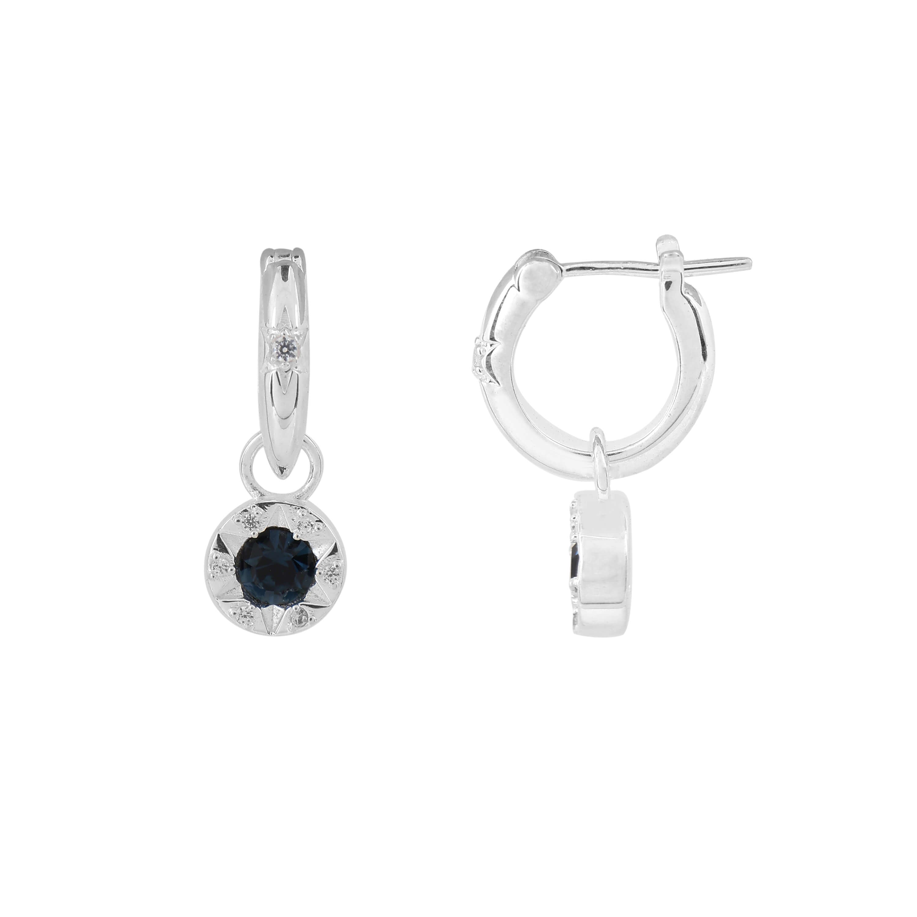 Bowen Star Crystal Hoop Earrings