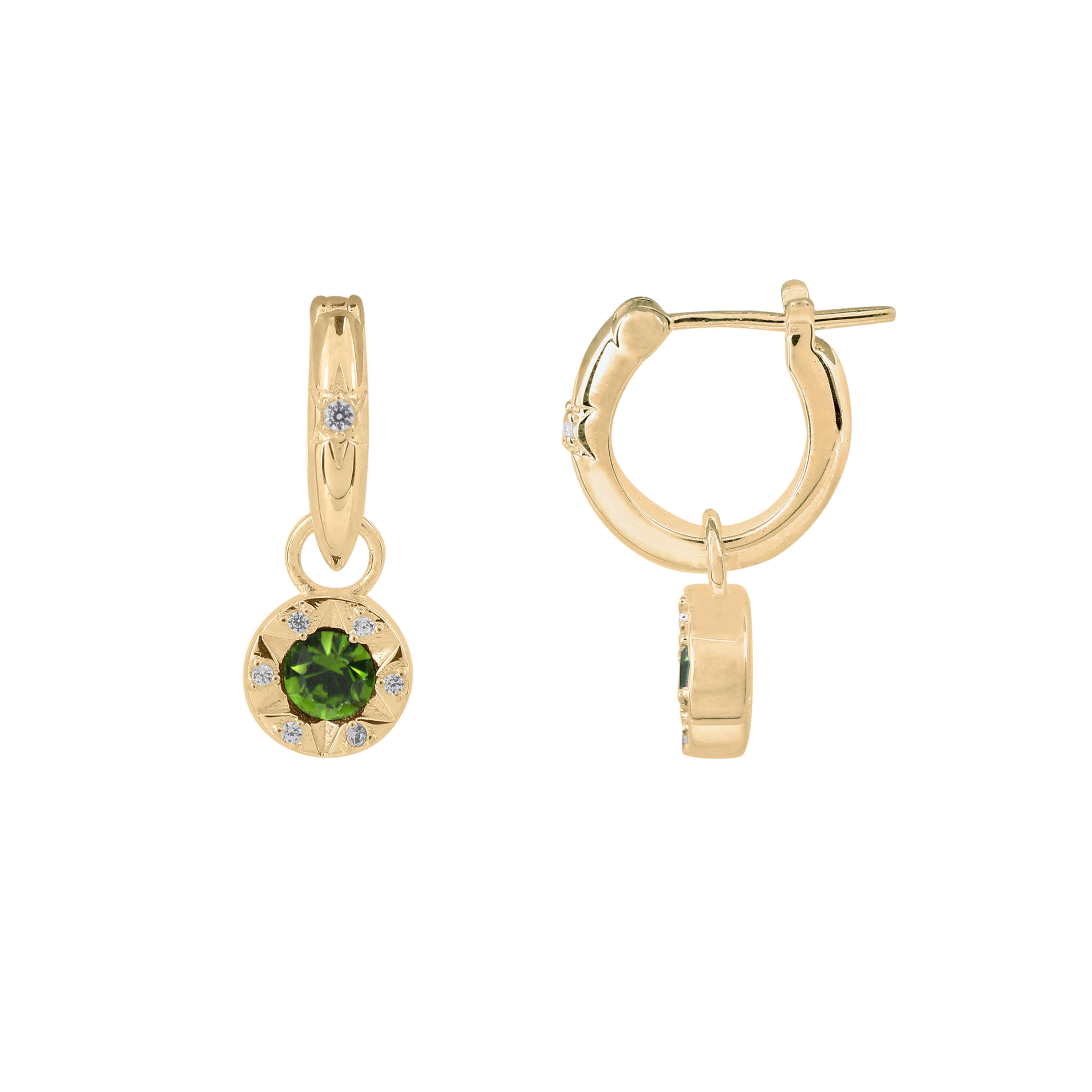 Bowen Star Crystal Hoop Earrings
