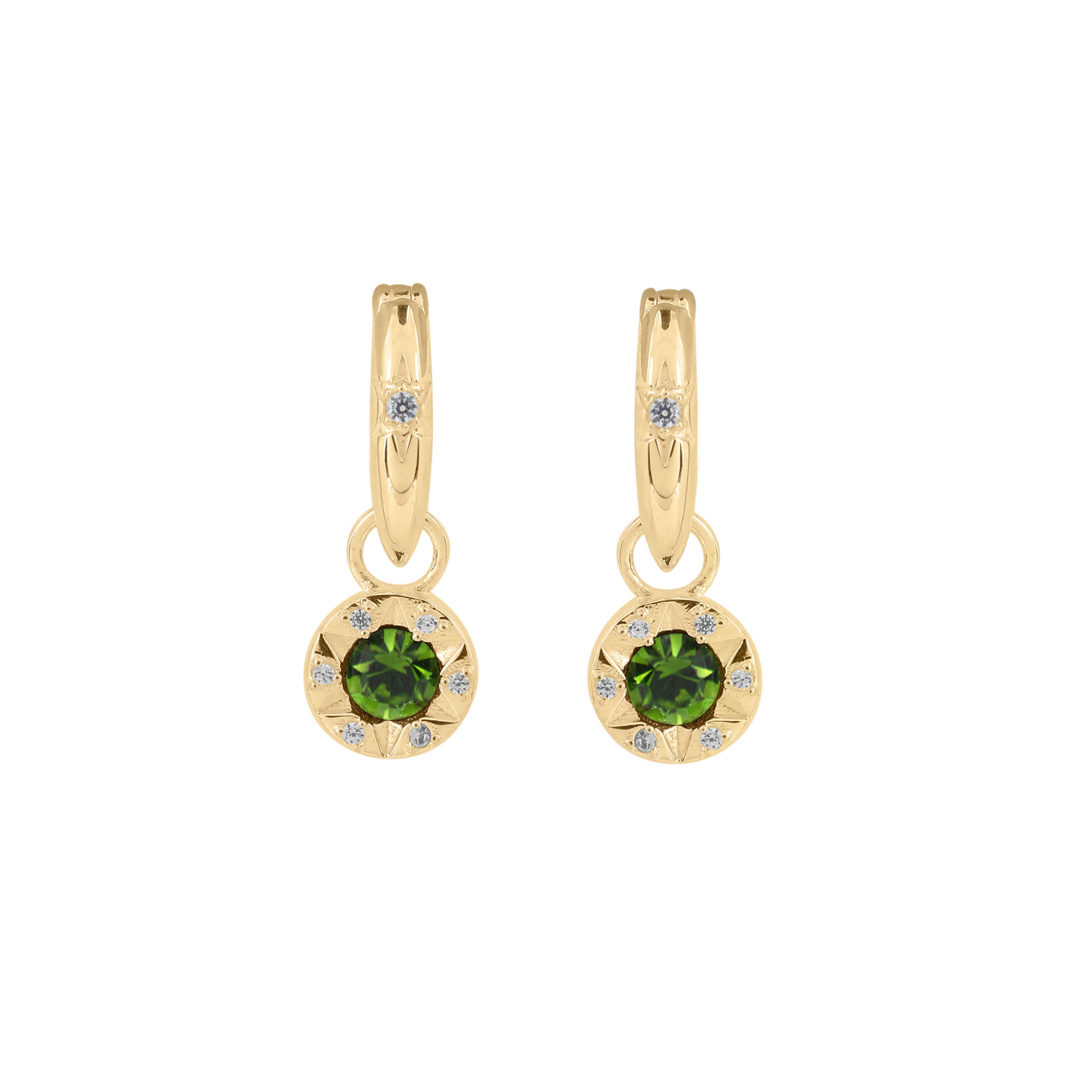 Bowen Star Crystal Hoop Earrings