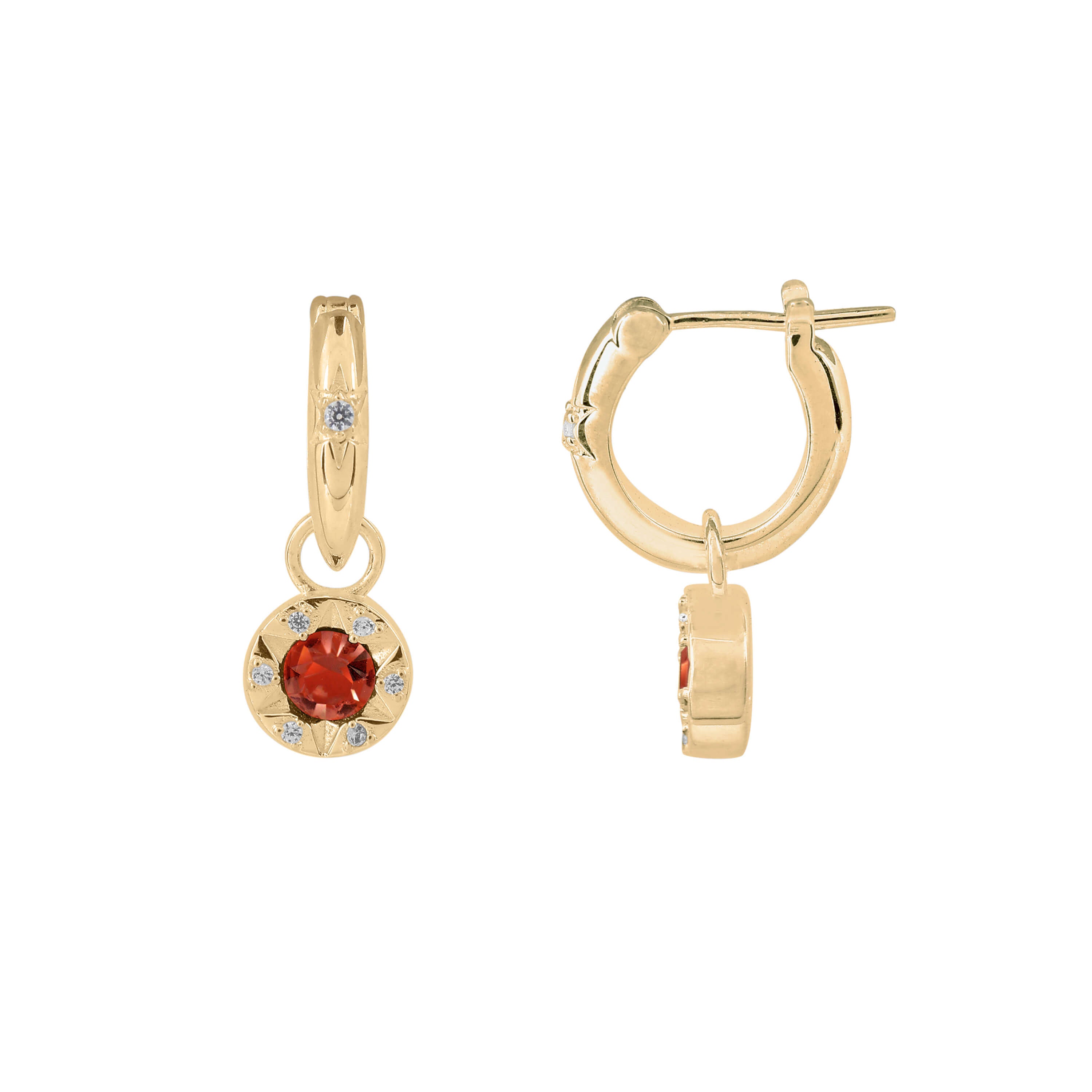 Bowen Star Crystal Hoop Earrings