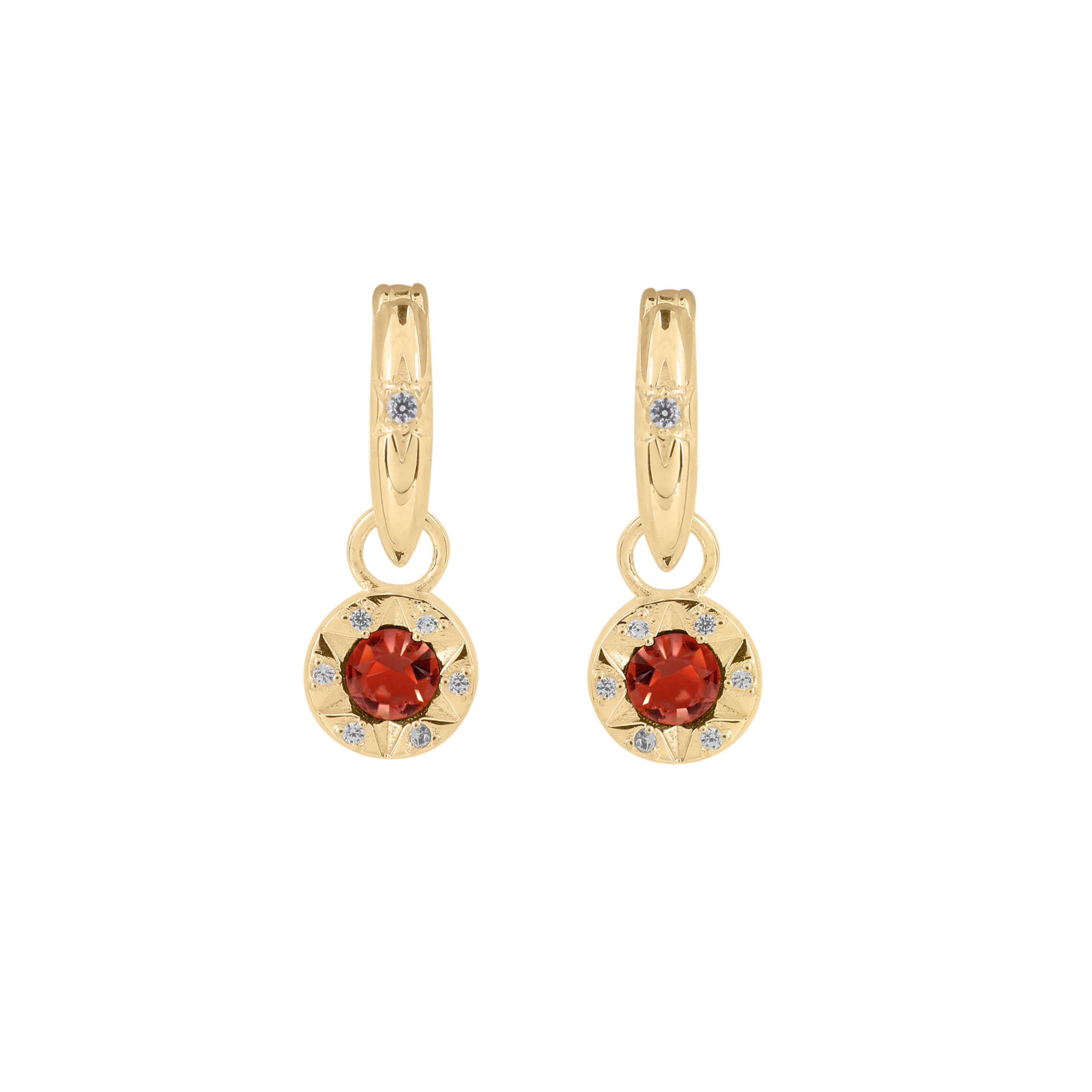Bowen Star Crystal Hoop Earrings