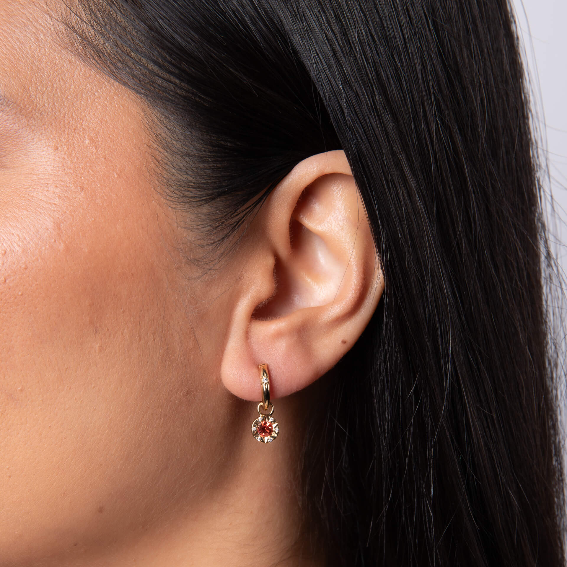 Bowen Star Crystal Hoop Earrings