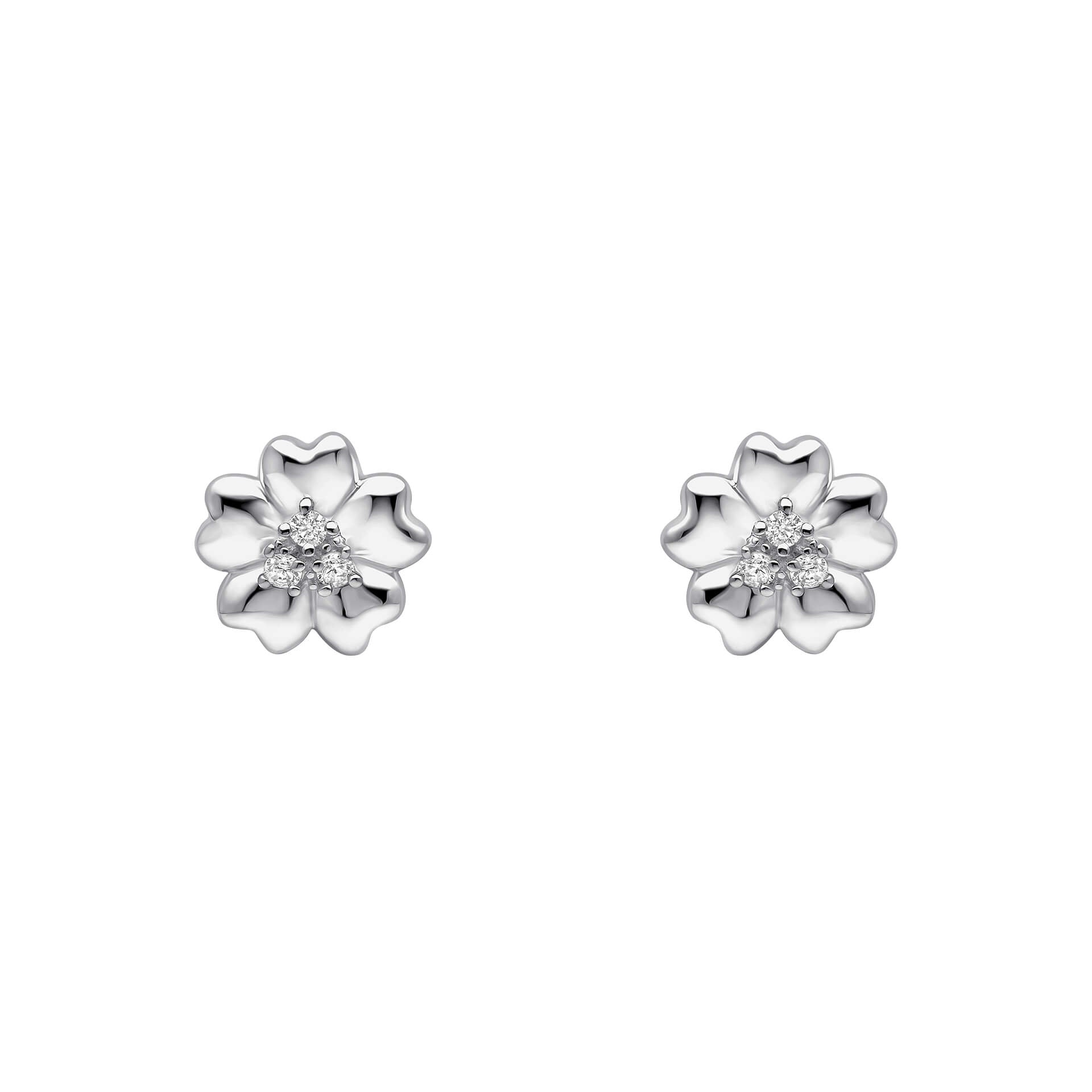 Riverly Ditsy Pave Flower Stud Earrings