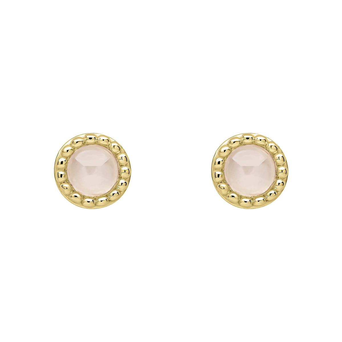 Milgrain Semi-Precious Cabochon Birthstone Earrings