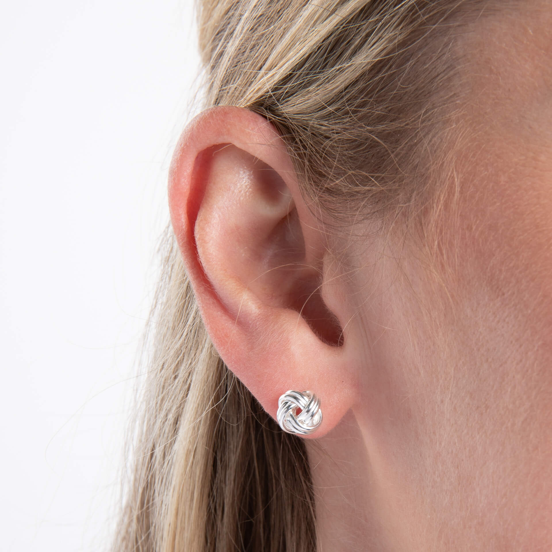 Round Knot Stud Earrings