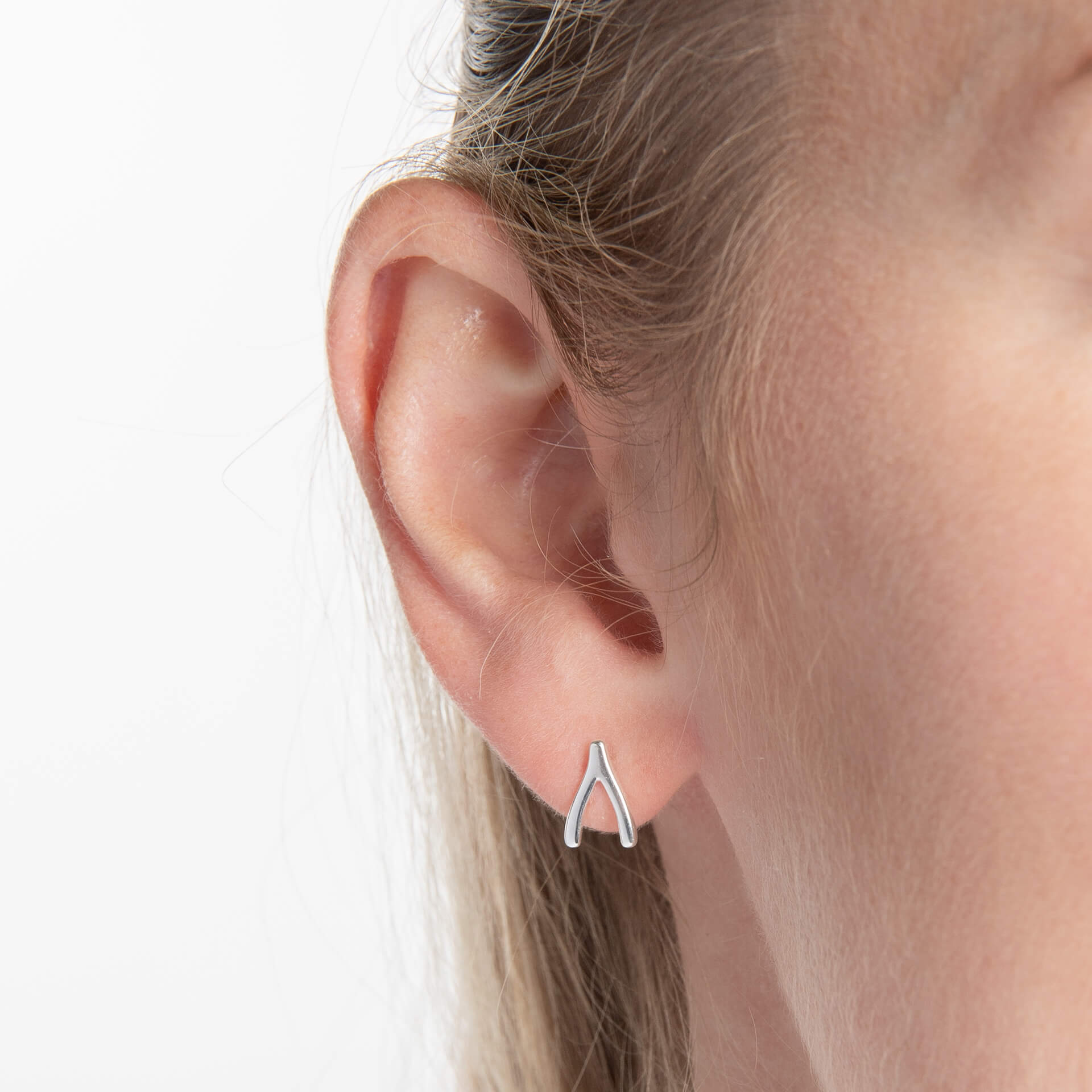 Wishbone Stud Earrings