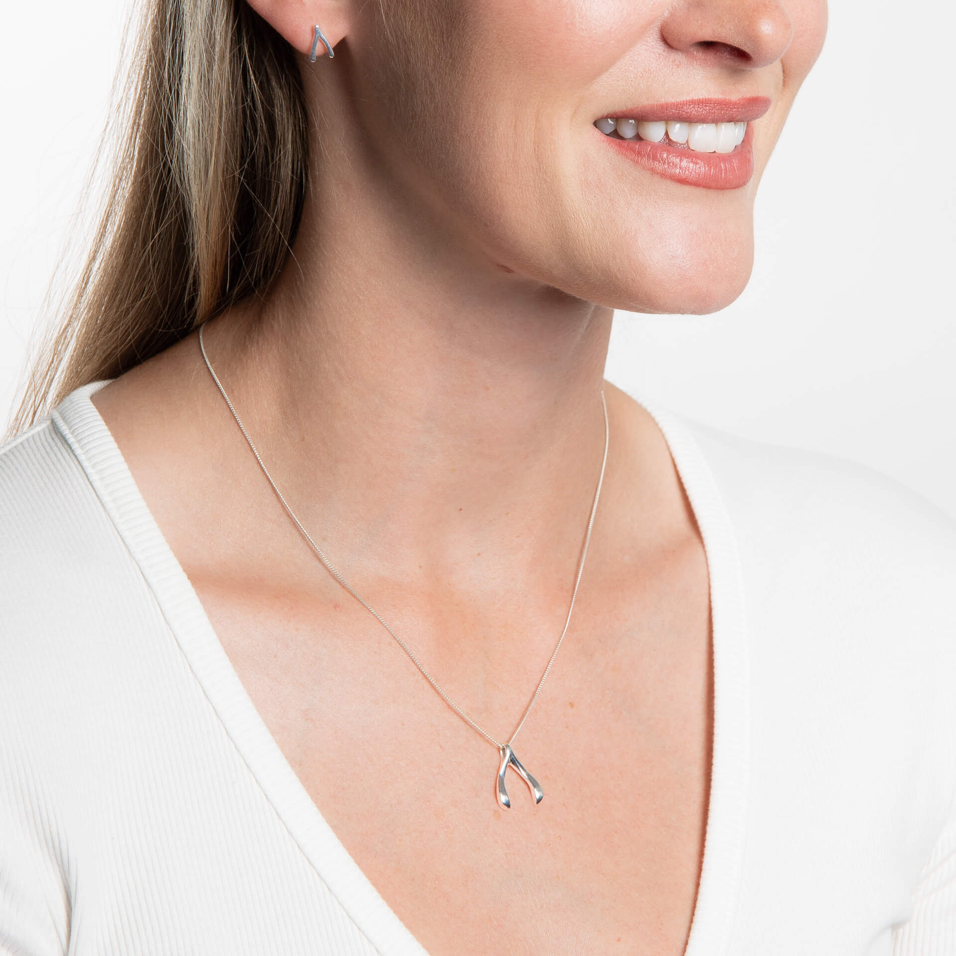 Wishbone Stud Earrings