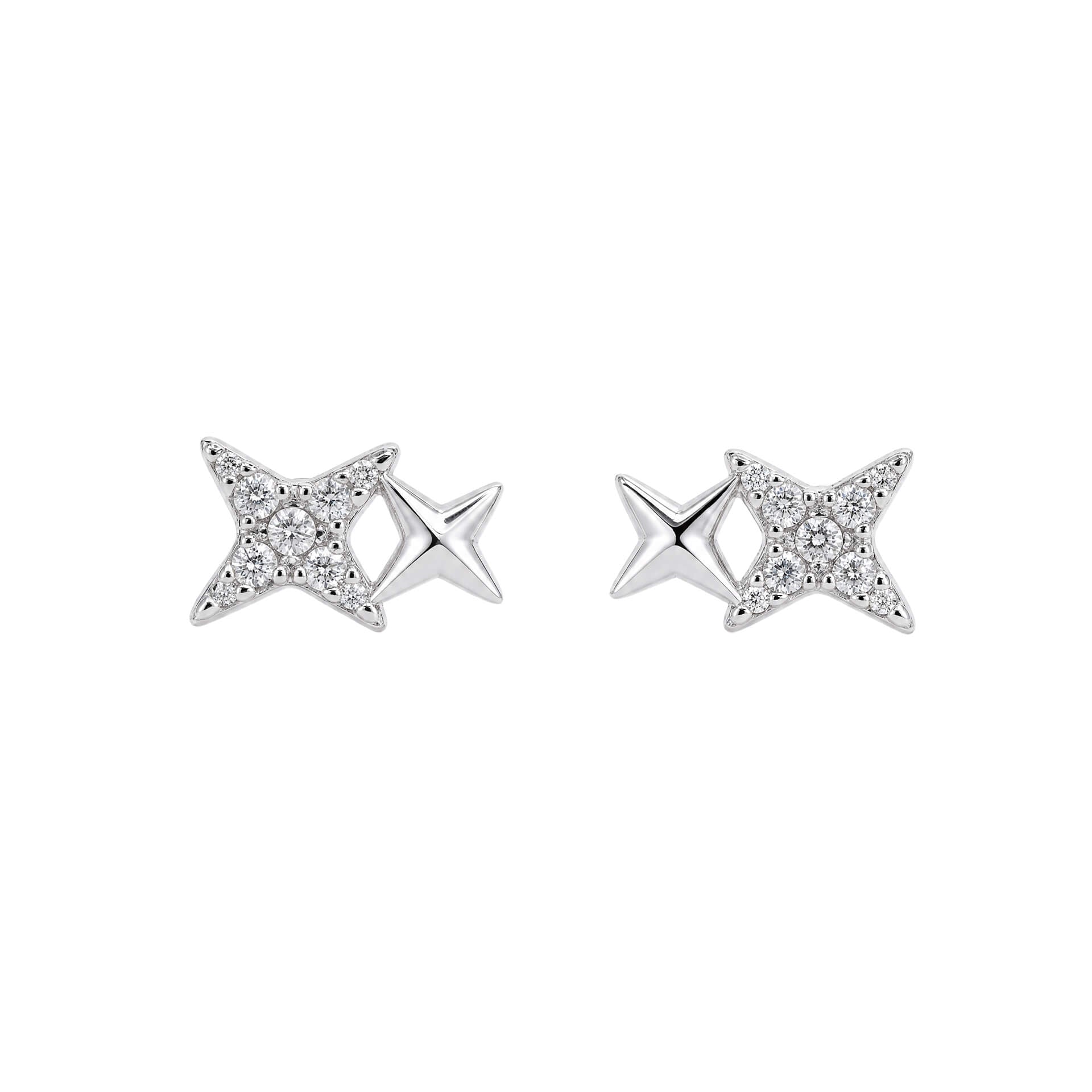 Double Star Stud Earrings