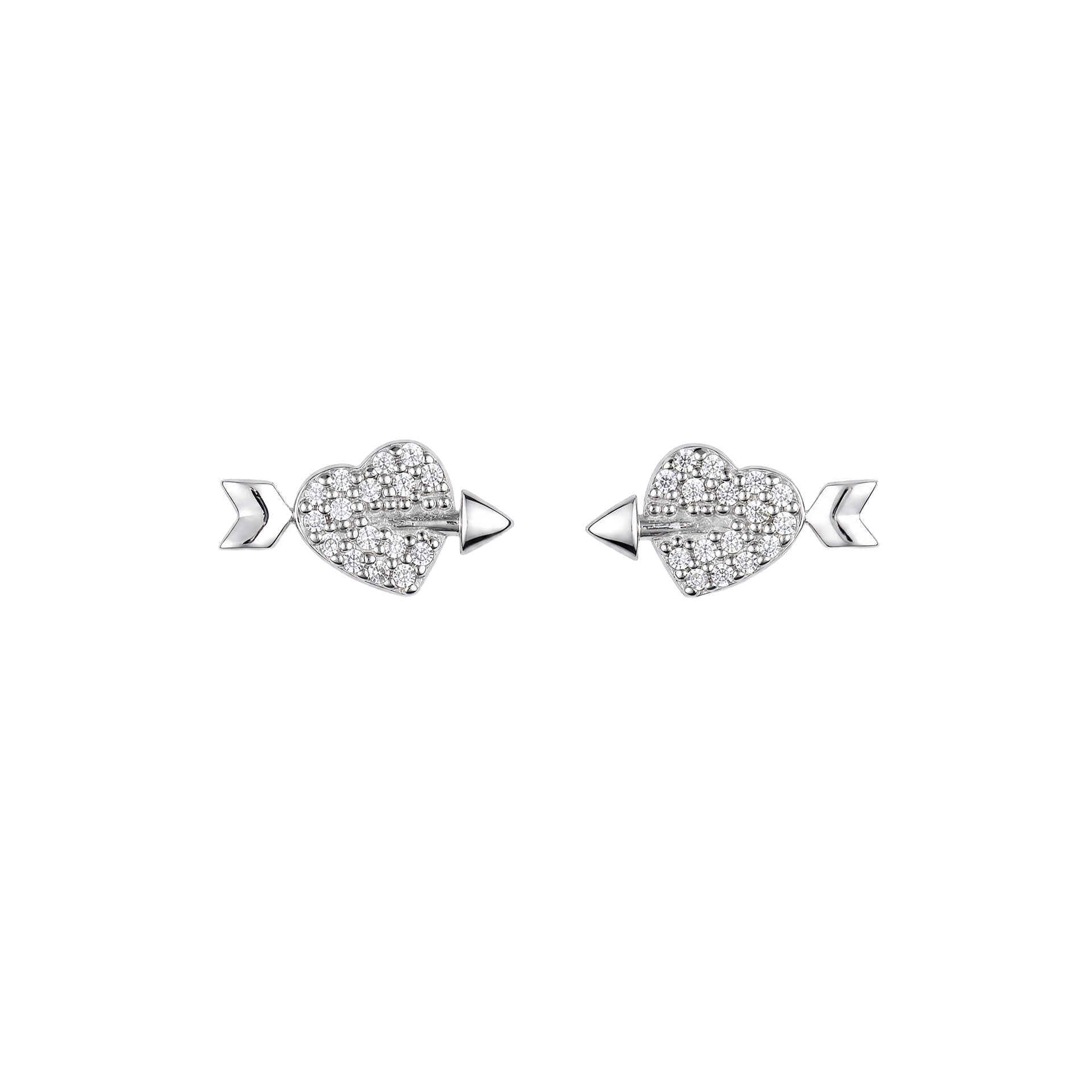Cupid Heart Stud Earrings