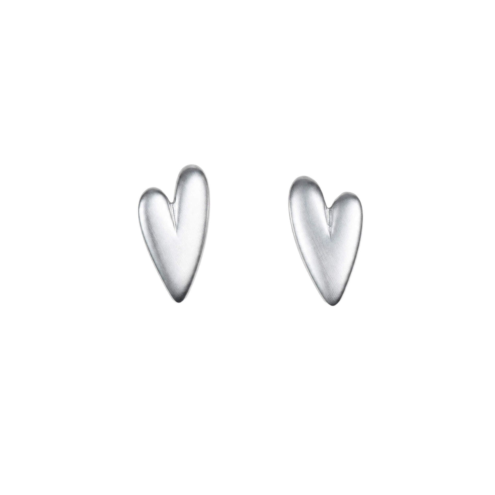 Organic Heart Stud Earrings