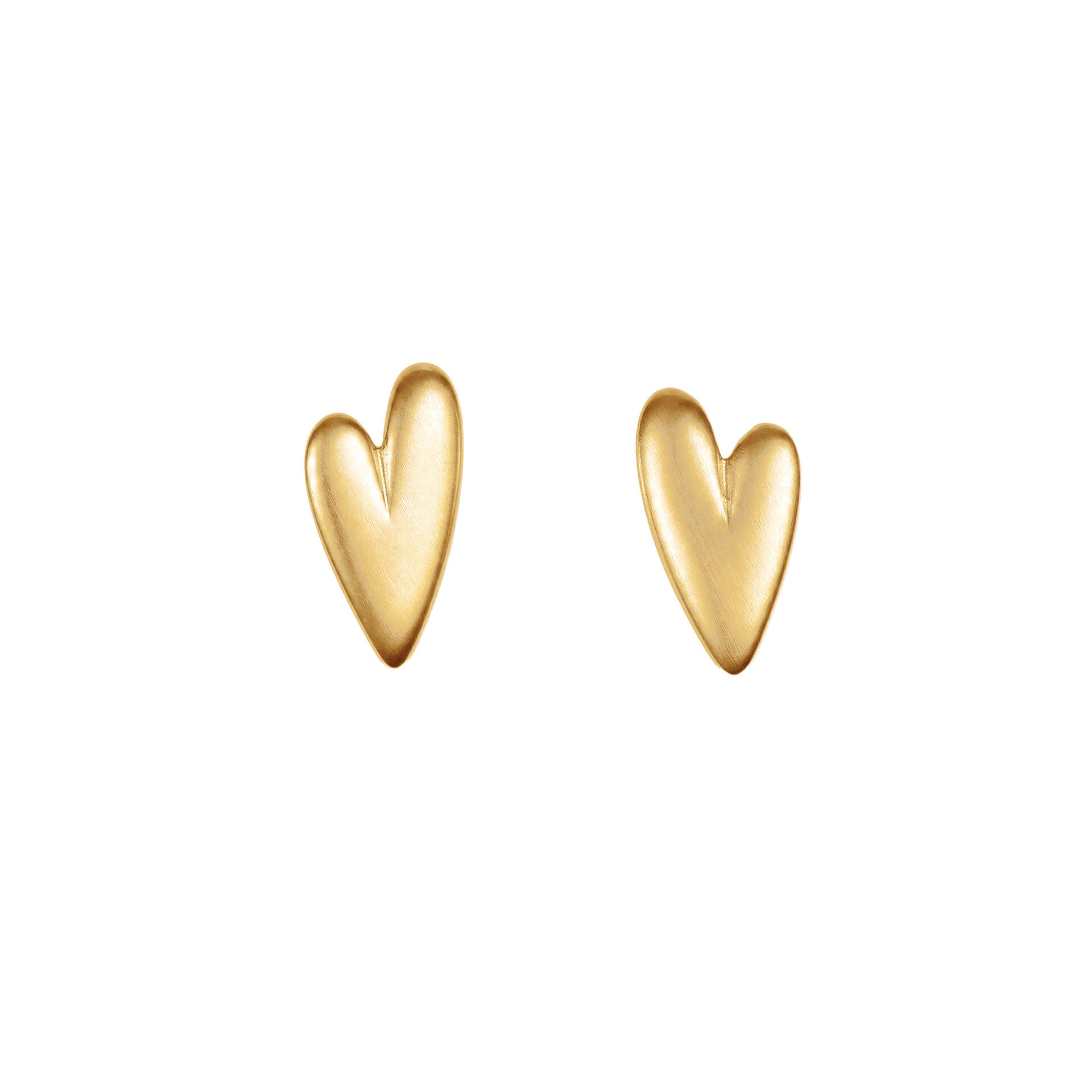 Organic Heart Stud Earrings