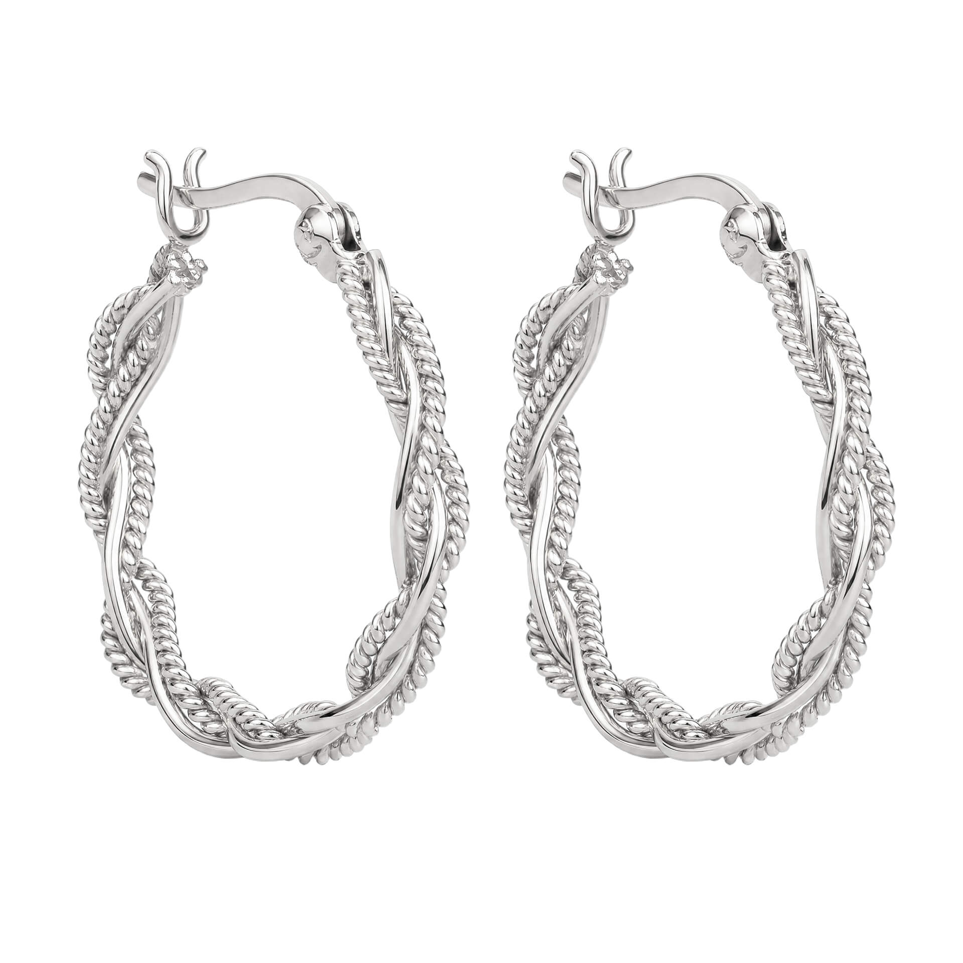 Rope Texture Hoop Earrings