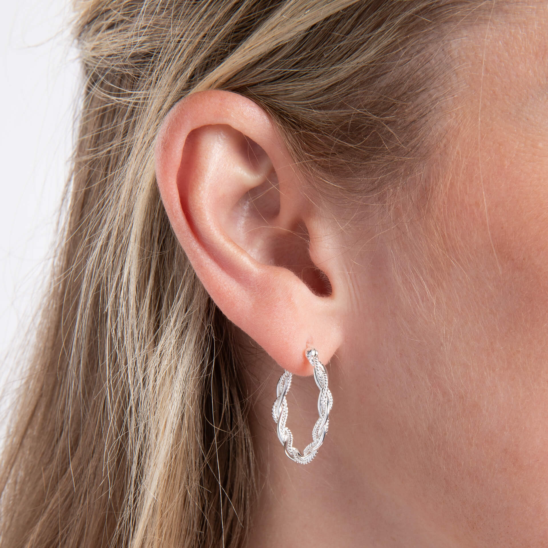 Rope Texture Hoop Earrings