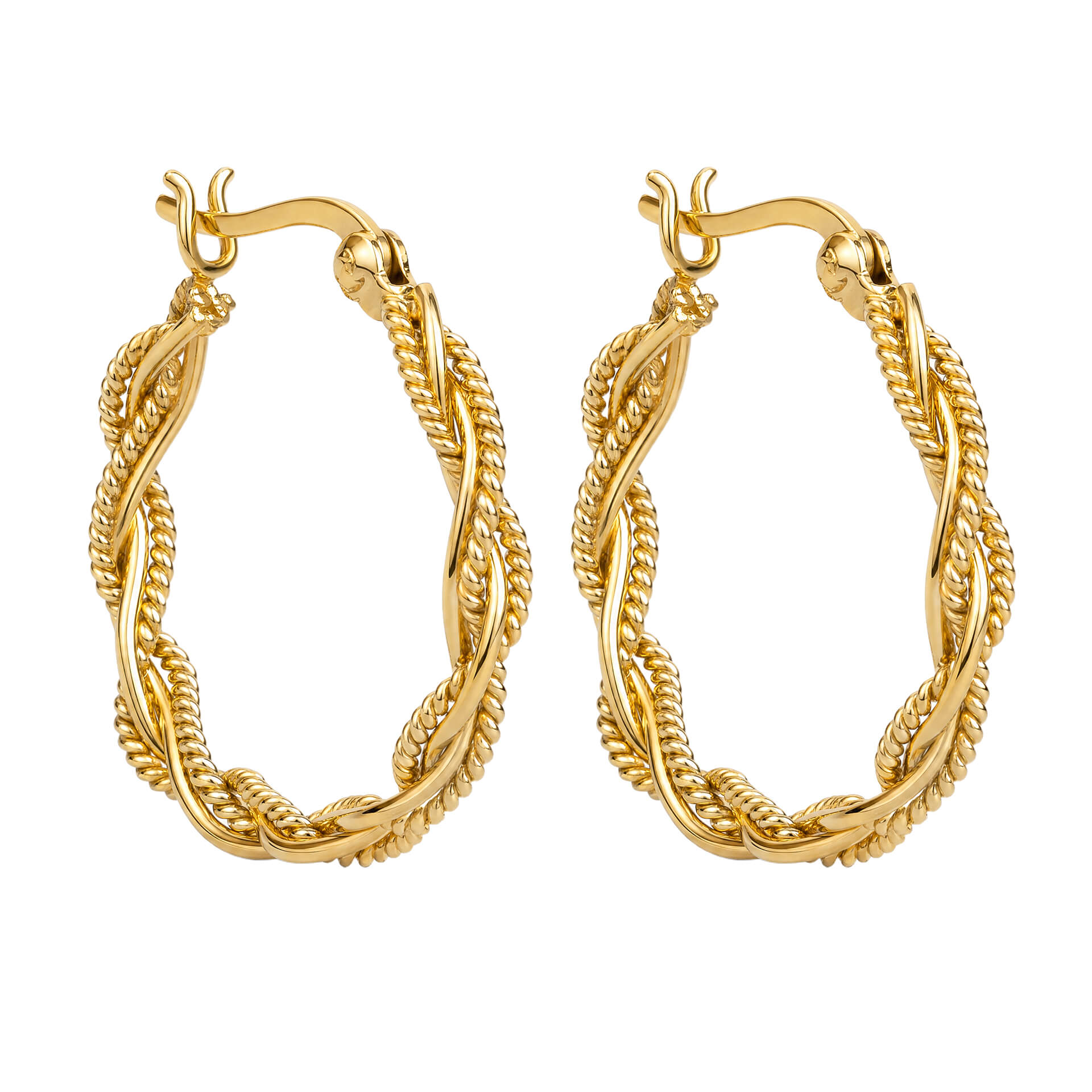 Rope Texture Hoop Earrings