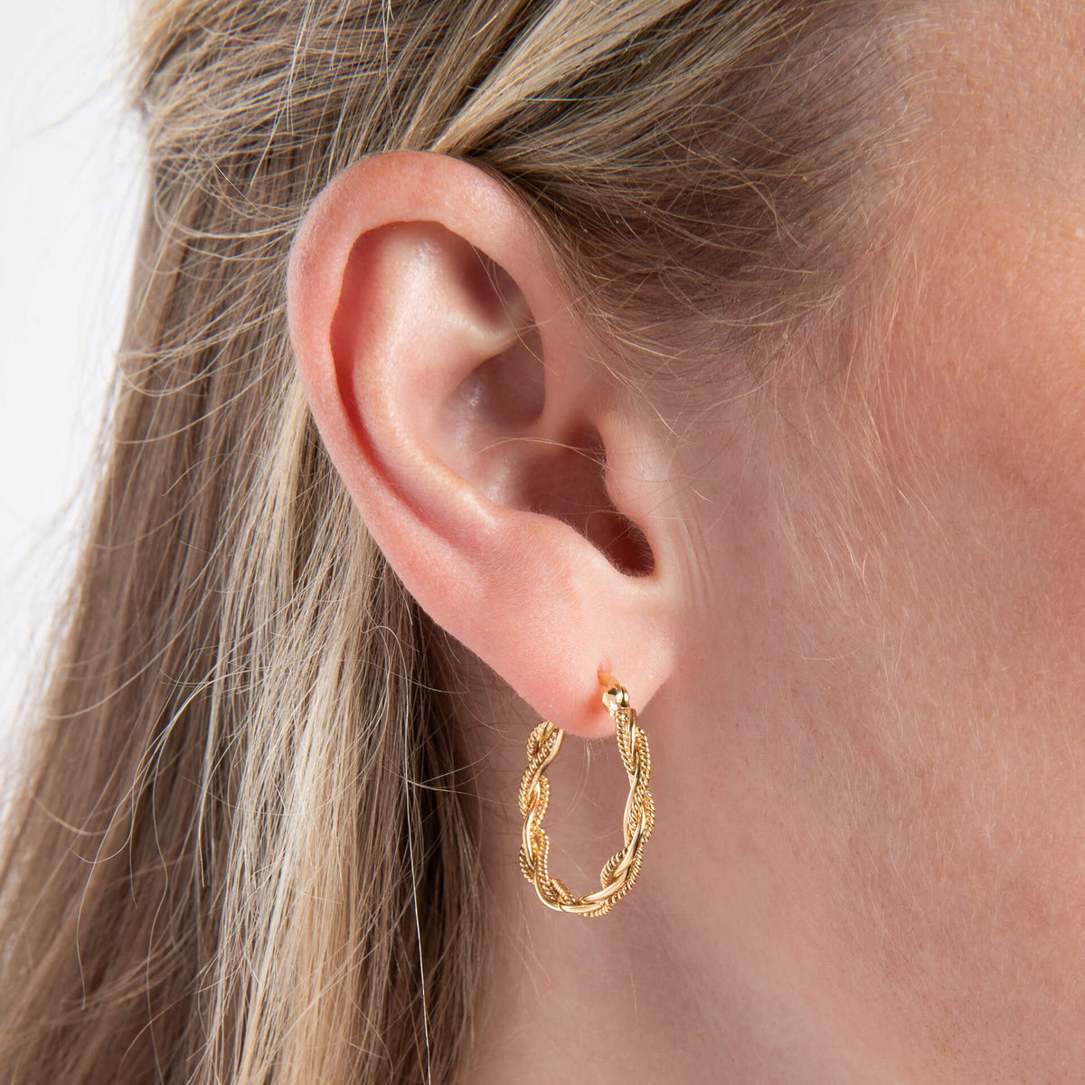 Rope Texture Hoop Earrings