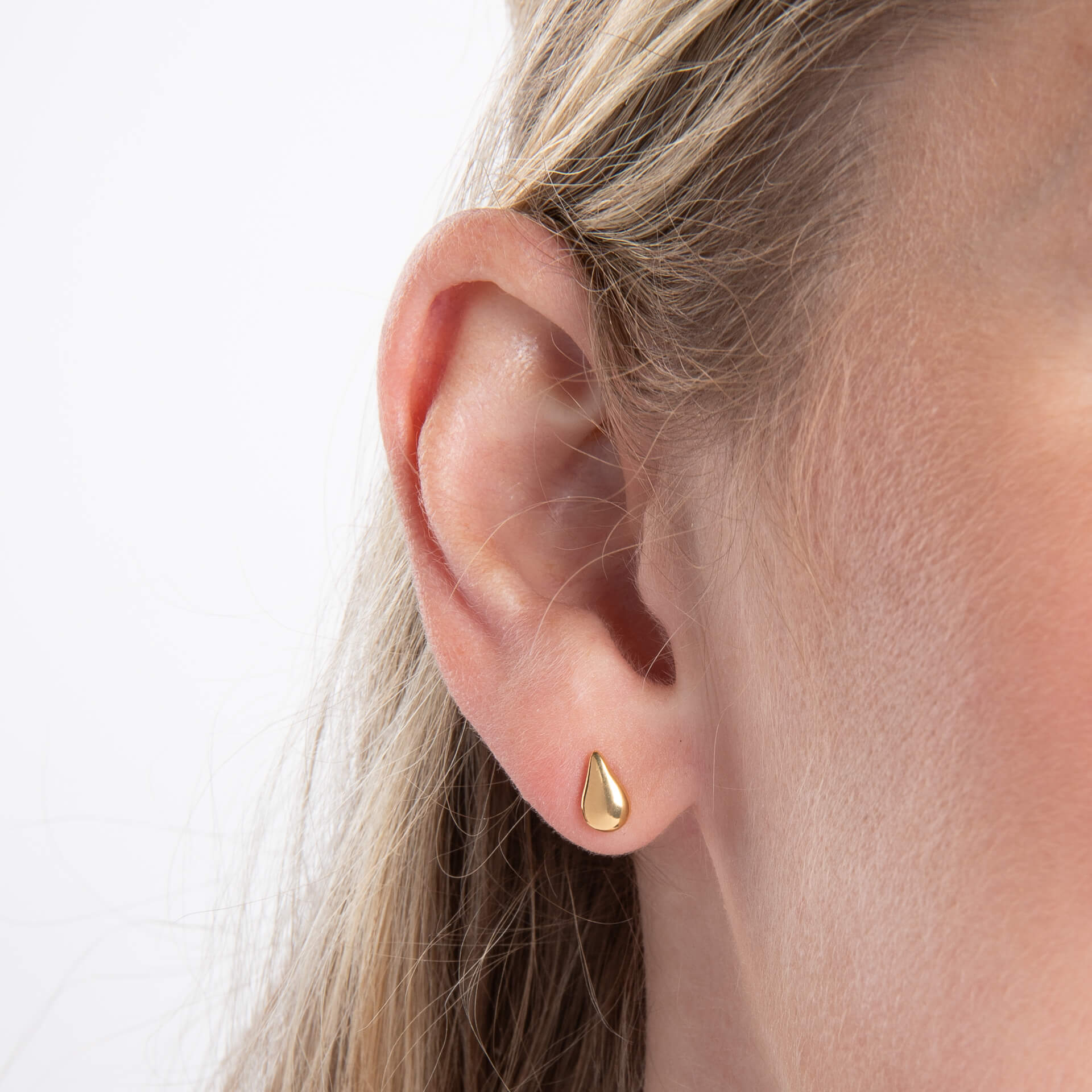 Small Teardrop Stud Earrings