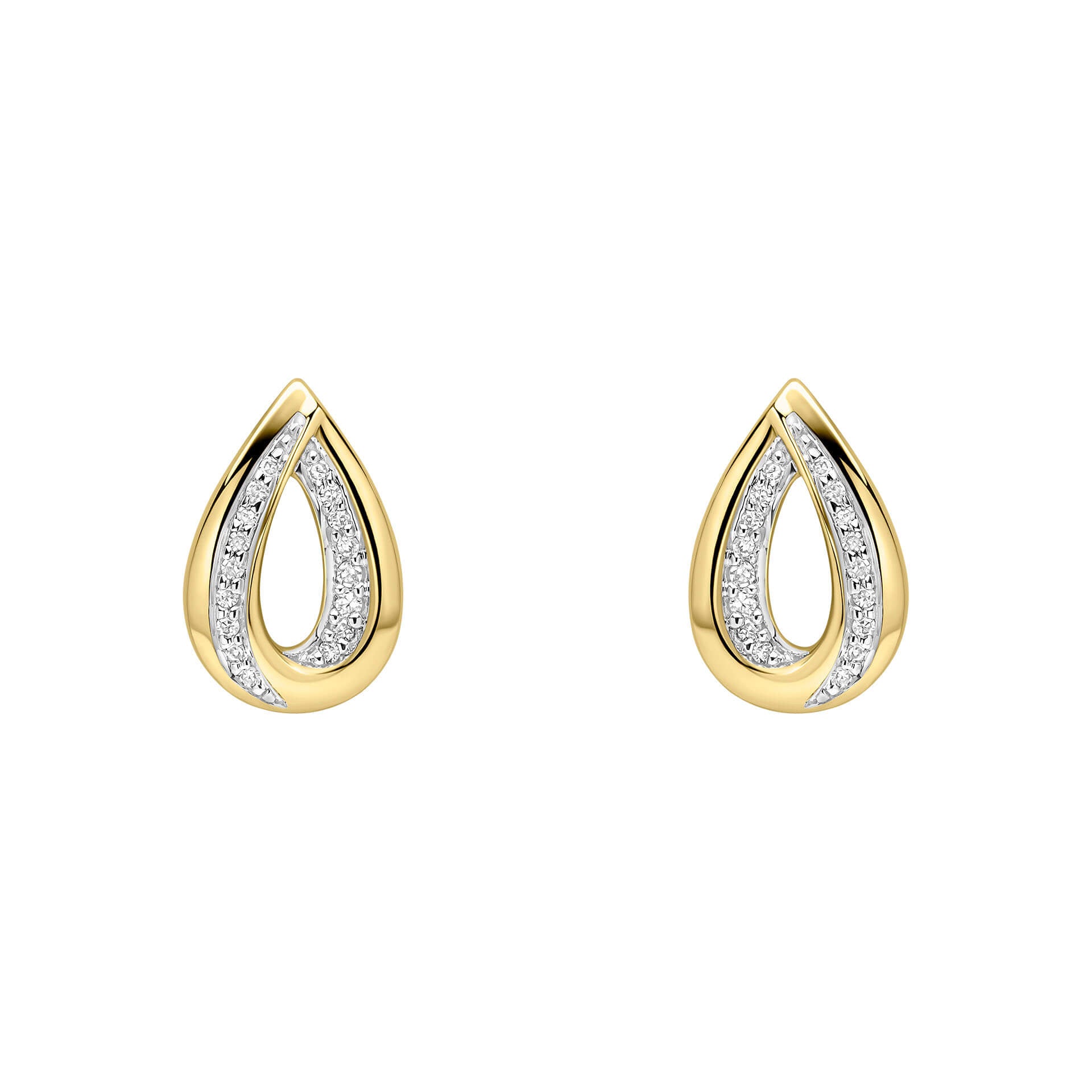 Cut Out Diamond Teardrop Earrings