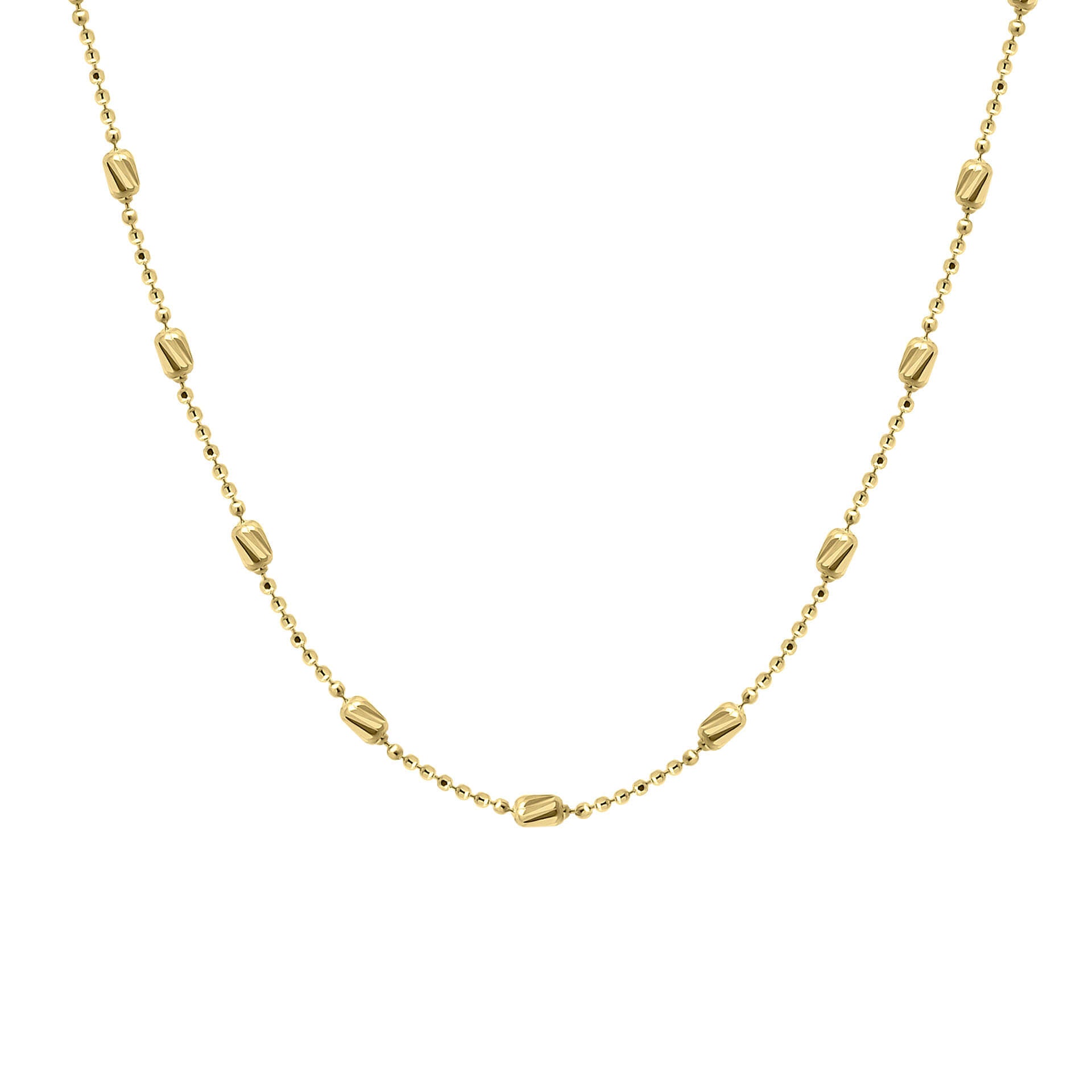 Diamond Cut Station Necklace