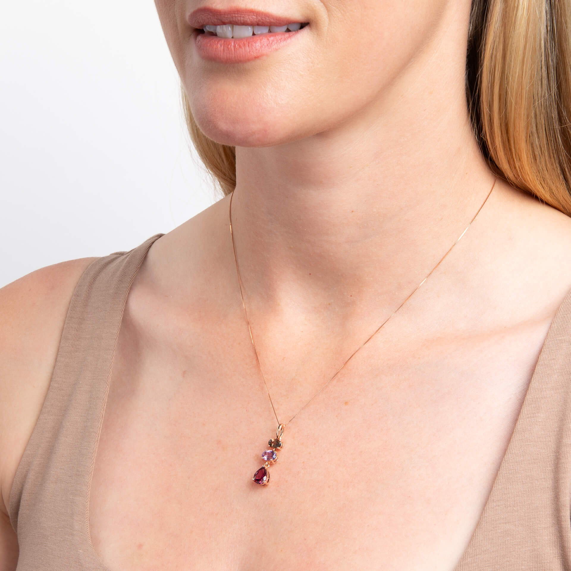 Semi-Precious Drop Pendant