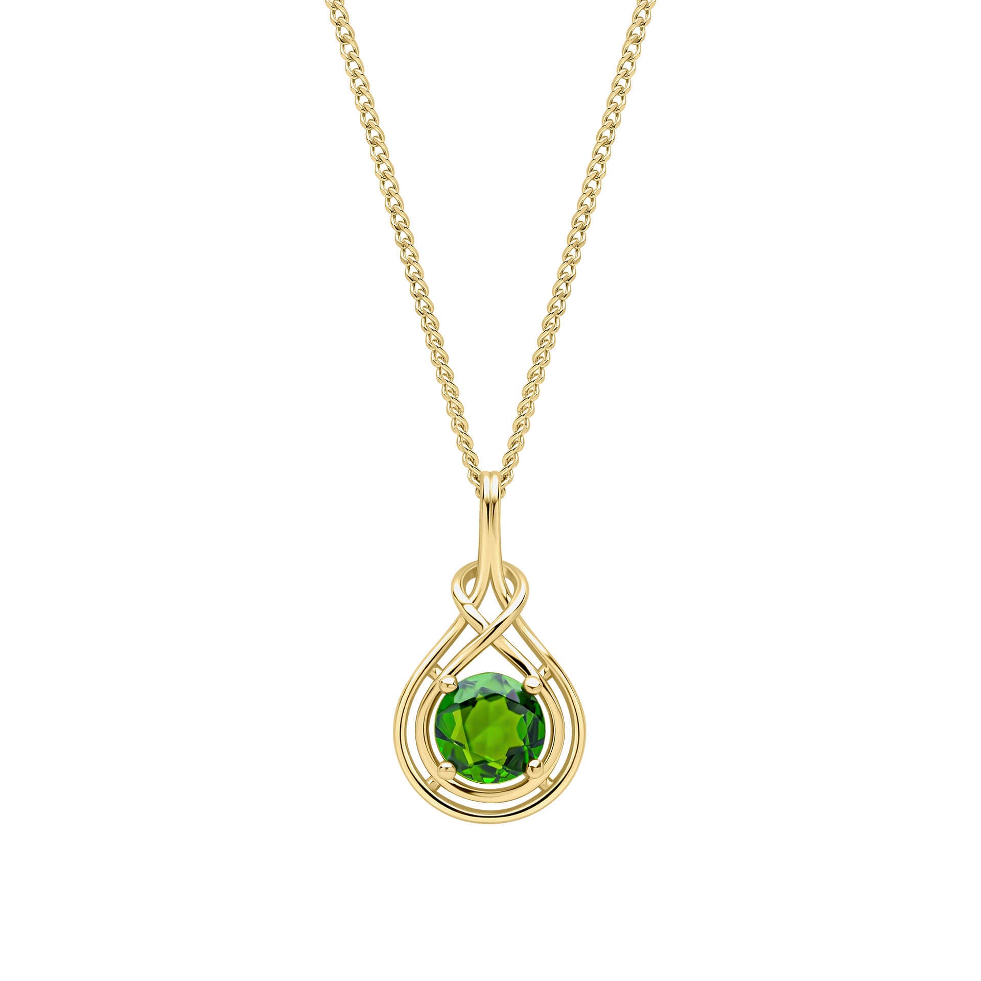 Celtic Green Diopside Pendant