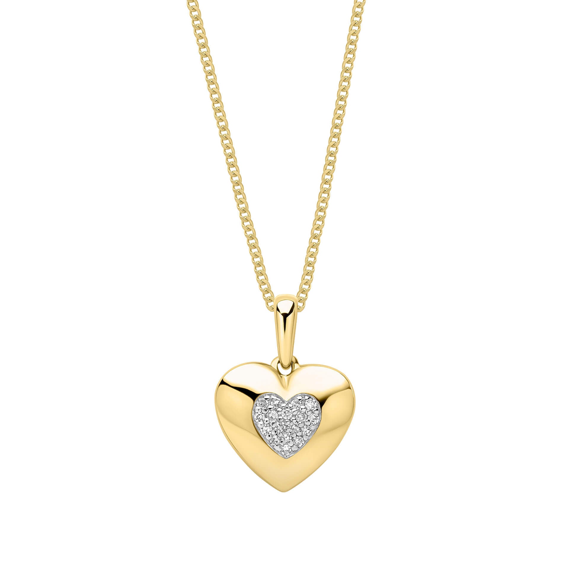 Pavé Diamond Heart Pendant