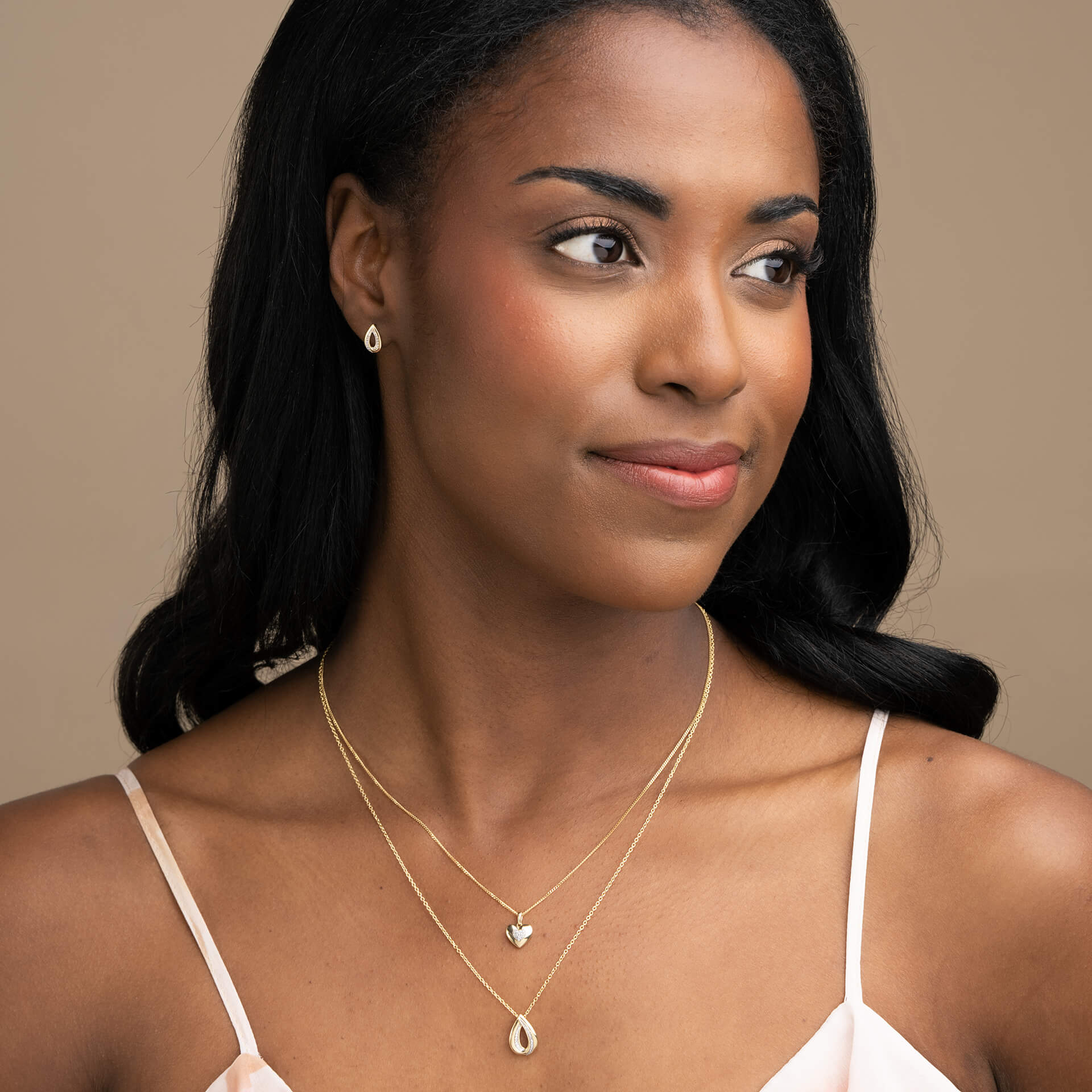 Pavé Diamond Heart Pendant